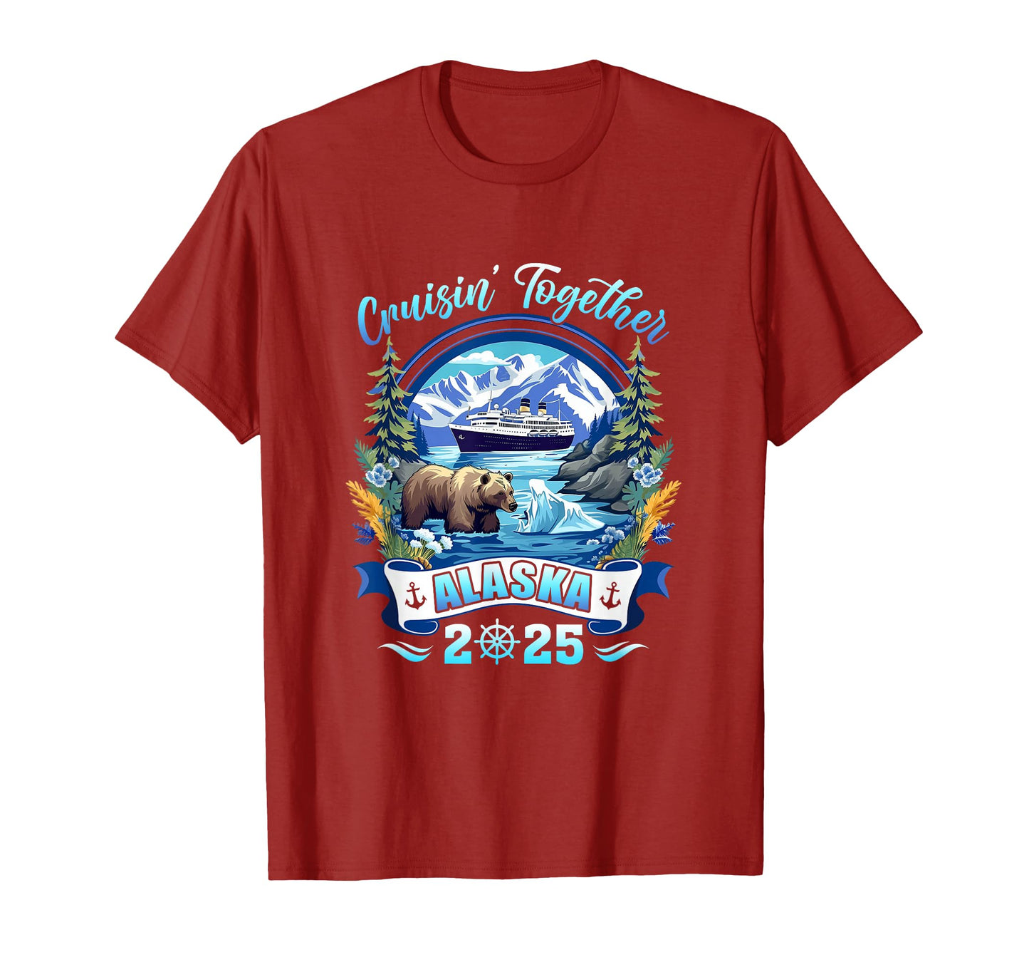 Cruisin Together Matching Family Friends Alaska Cruise 2025 T-Shirt