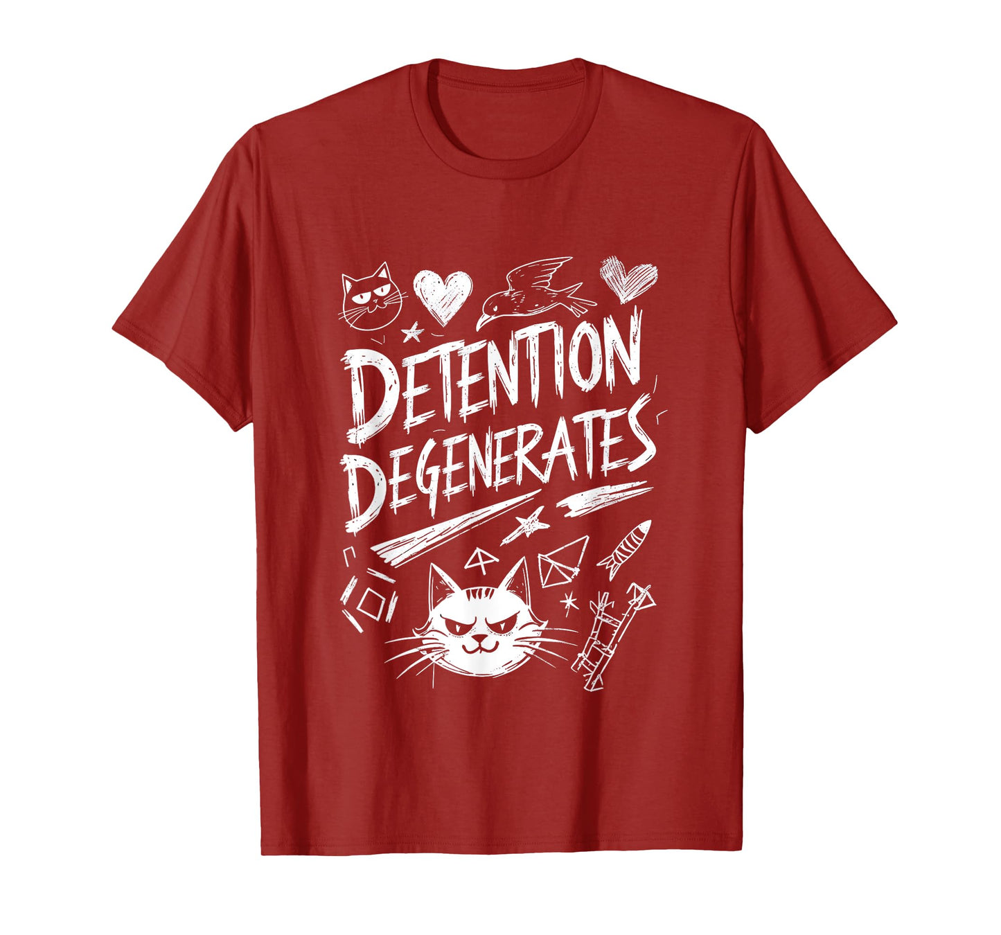Detention Degenerates Funny Sarcastic Quote Design T-Shirt