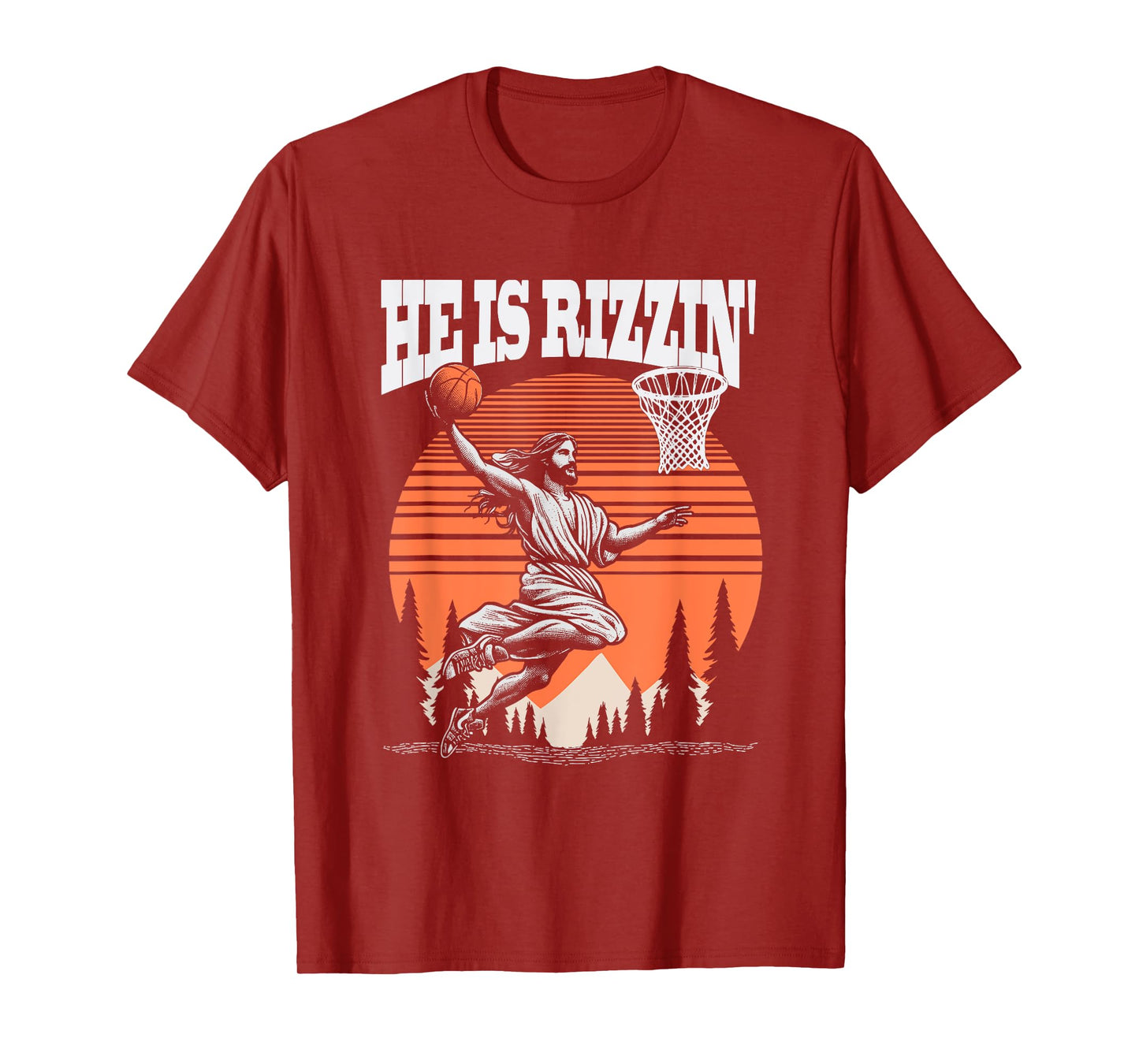 He Is Funny Rizzin Basketball T-Shirt