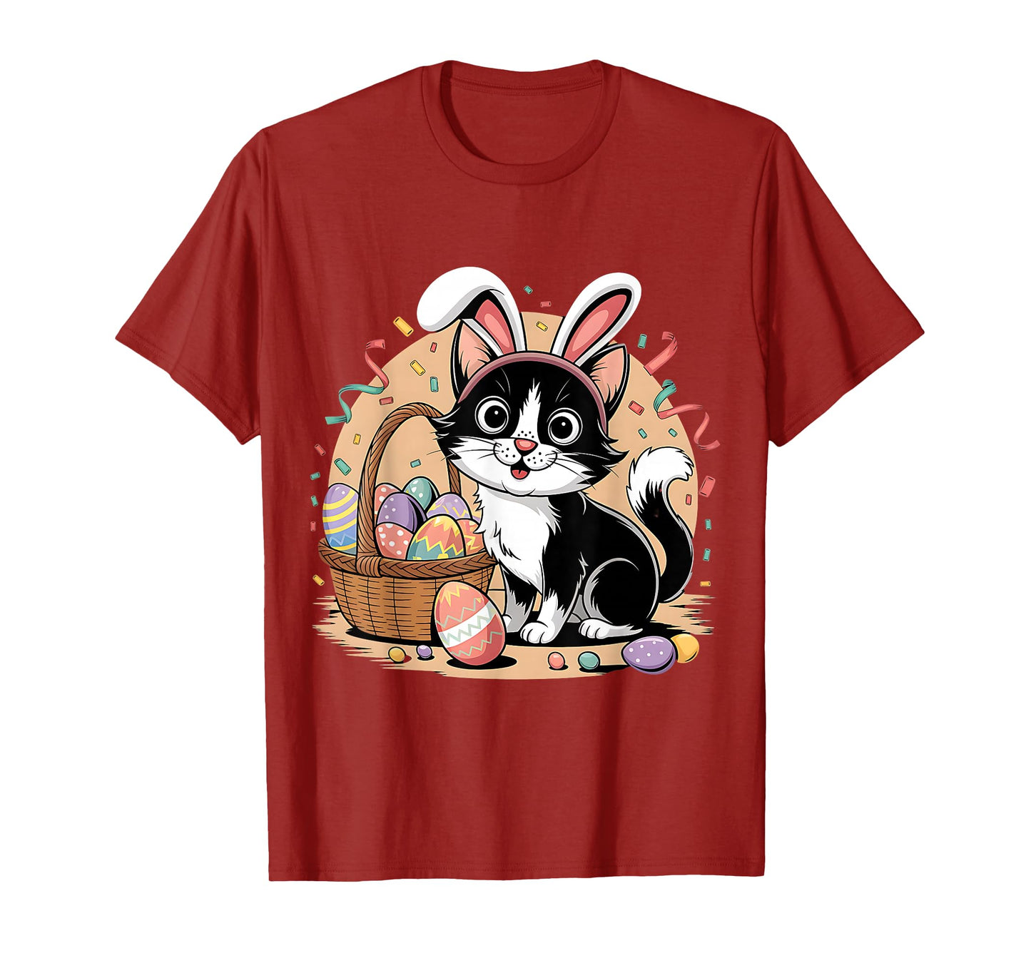 Easter Cat with Bunny Ears Cute Spring Kitty T-Shirt