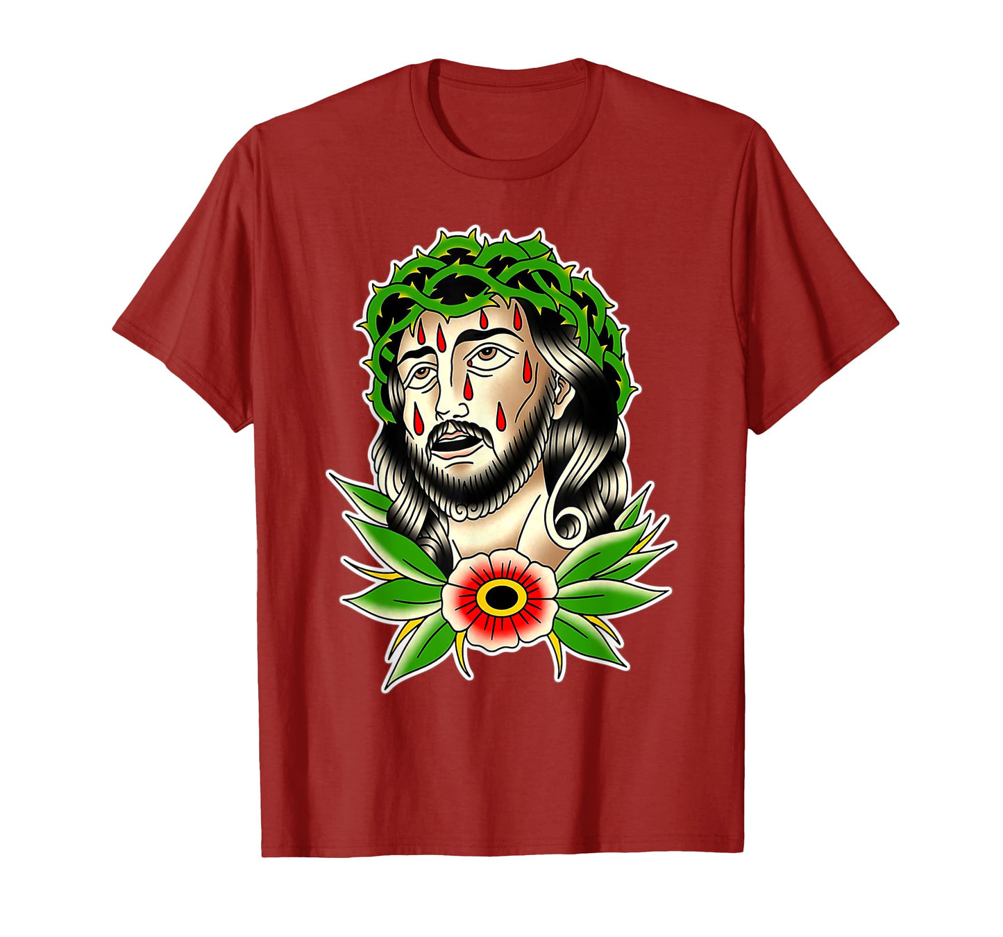 Jesus Christ Traditional Tattoo Flash T-Shirt