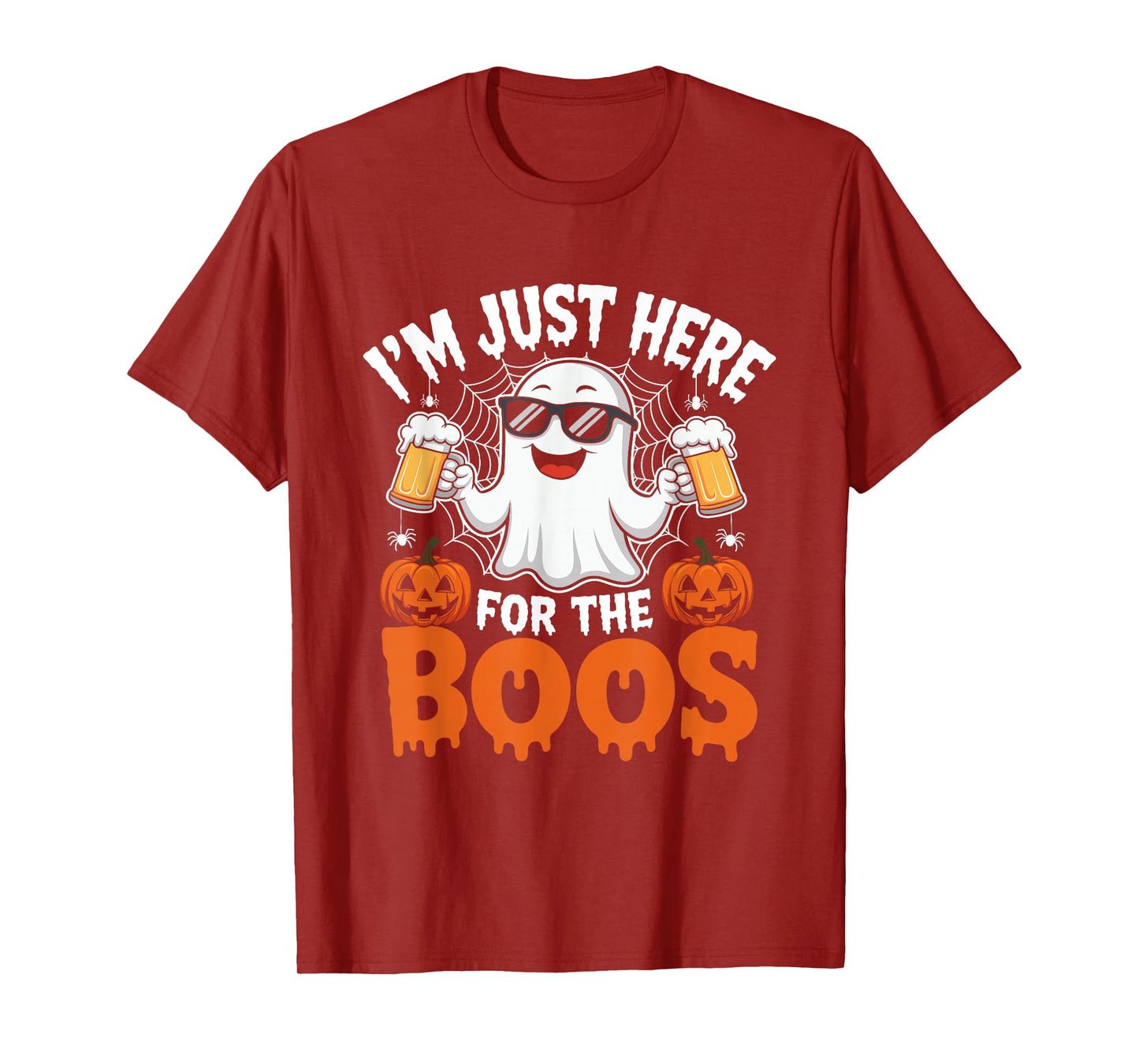 I'm Just Here for The Boos Funny Halloween Ghost T-Shirt