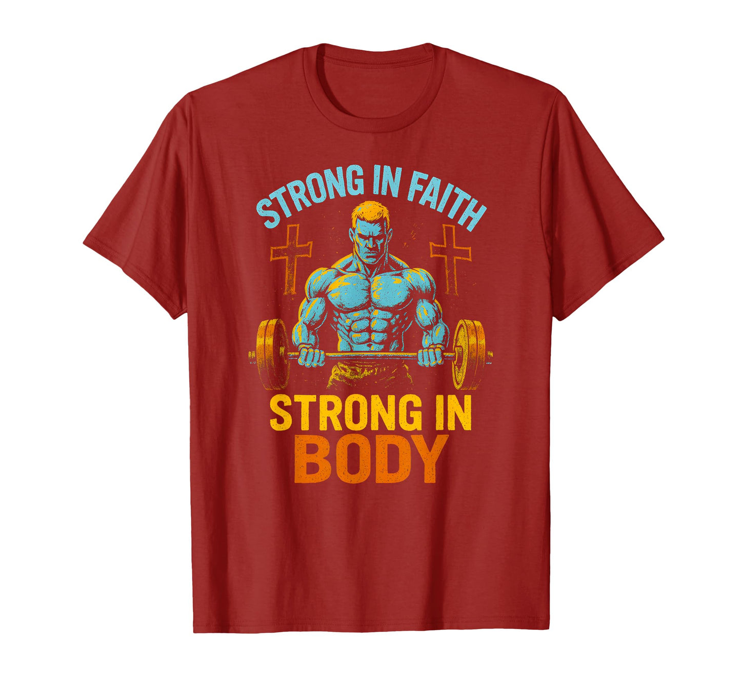 Faith Strong in Faith Strong in Body Cool Mens Christian T-Shirt