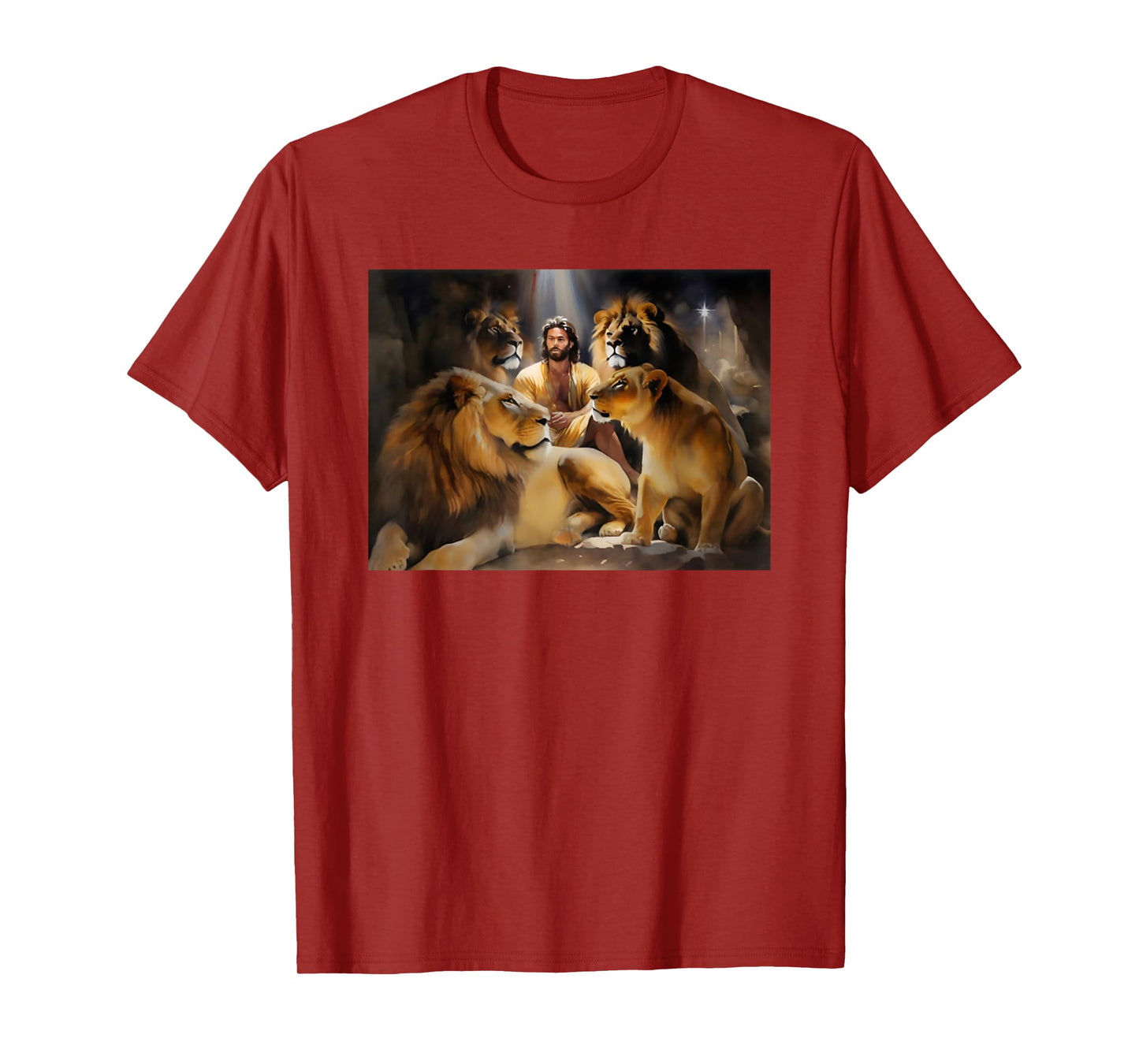 Daniel In The Lions Den Jesus And Lion Christian Bible T-Shirt