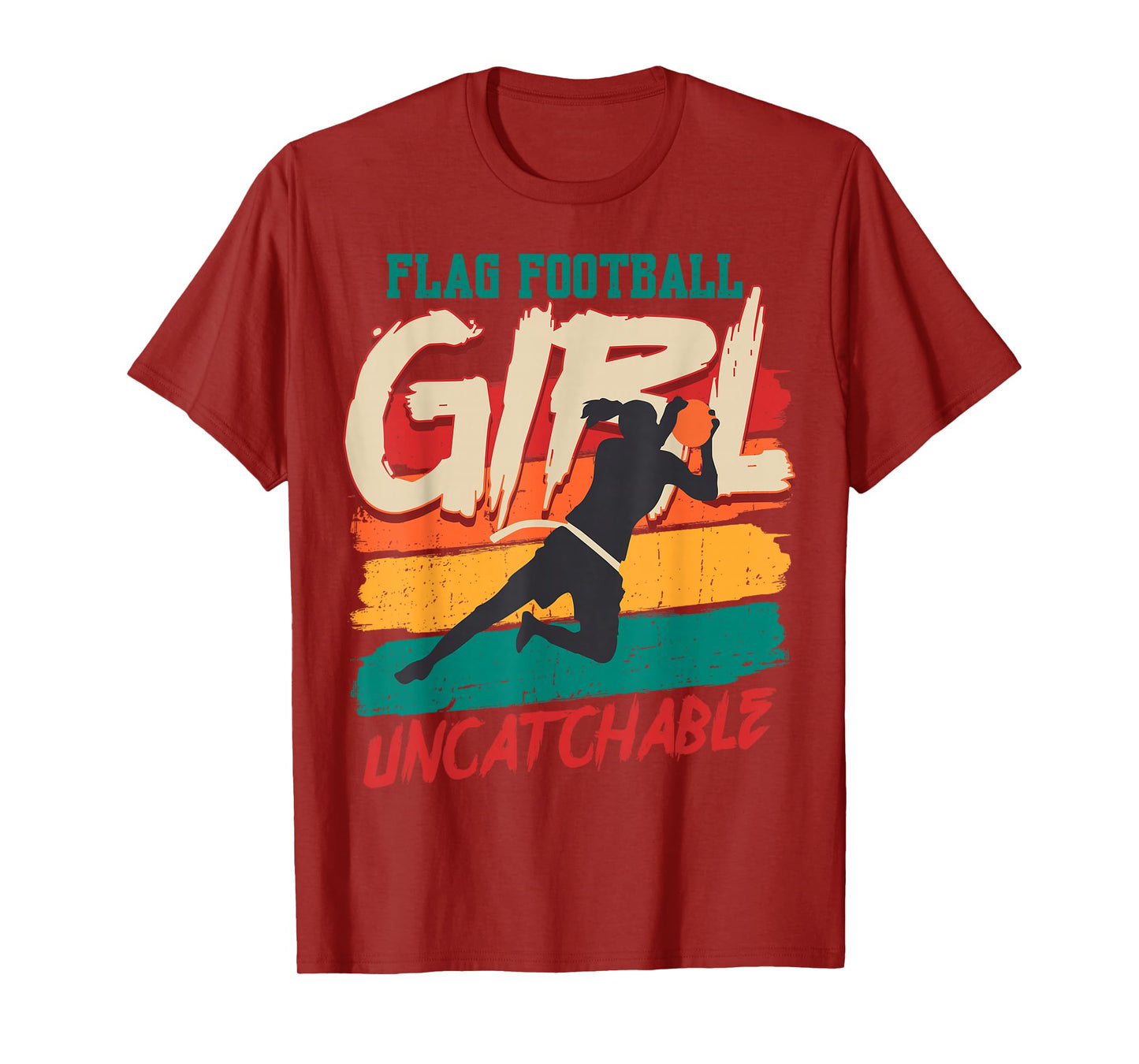 Funny Flag Football Girl Uncatchable Flag Football Player T-Shirt