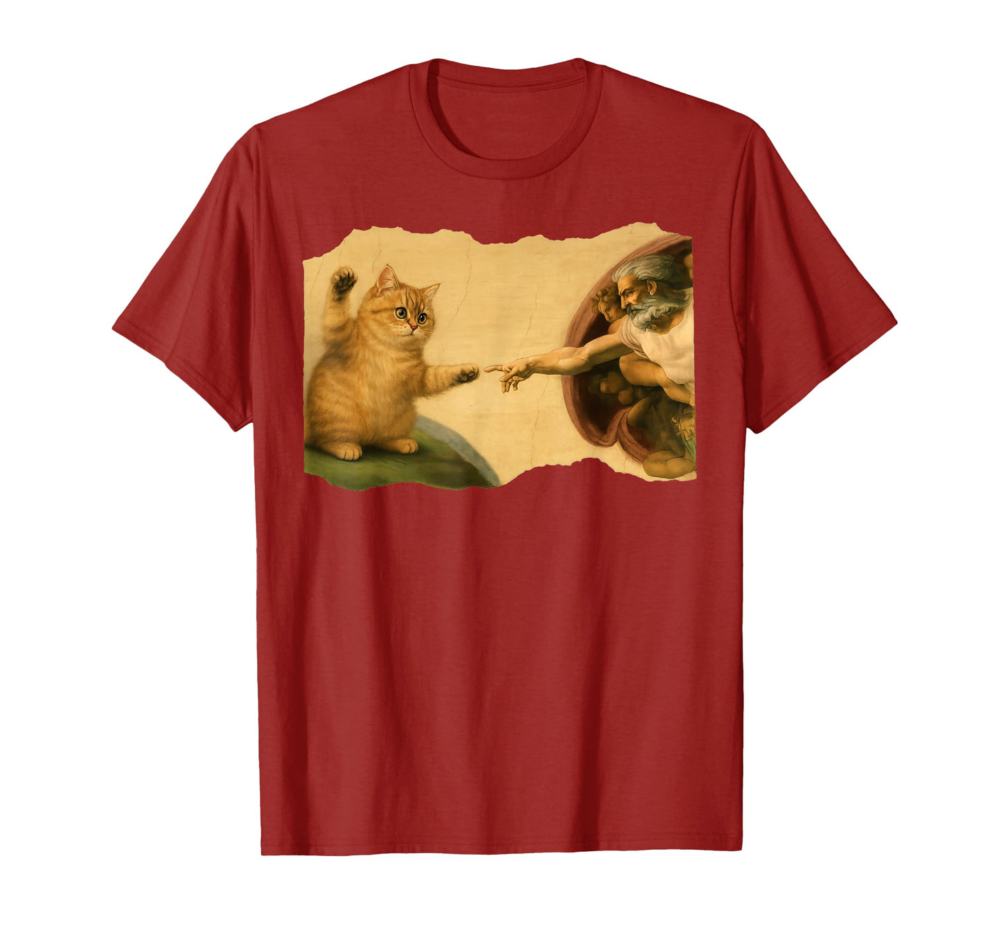Funny Cat Swatting God's Hand Parody Cat The Divine Swipe T-Shirt