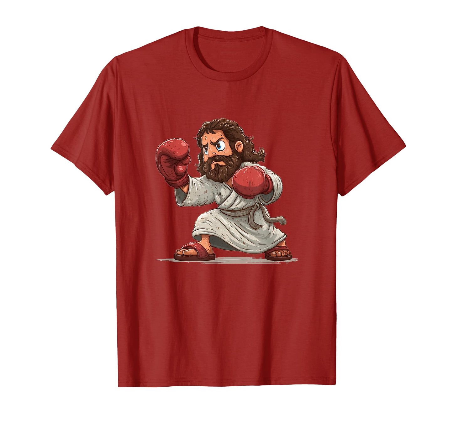 Fighting Jesus Christ Costume for Sport Gloves Lovers T-Shirt
