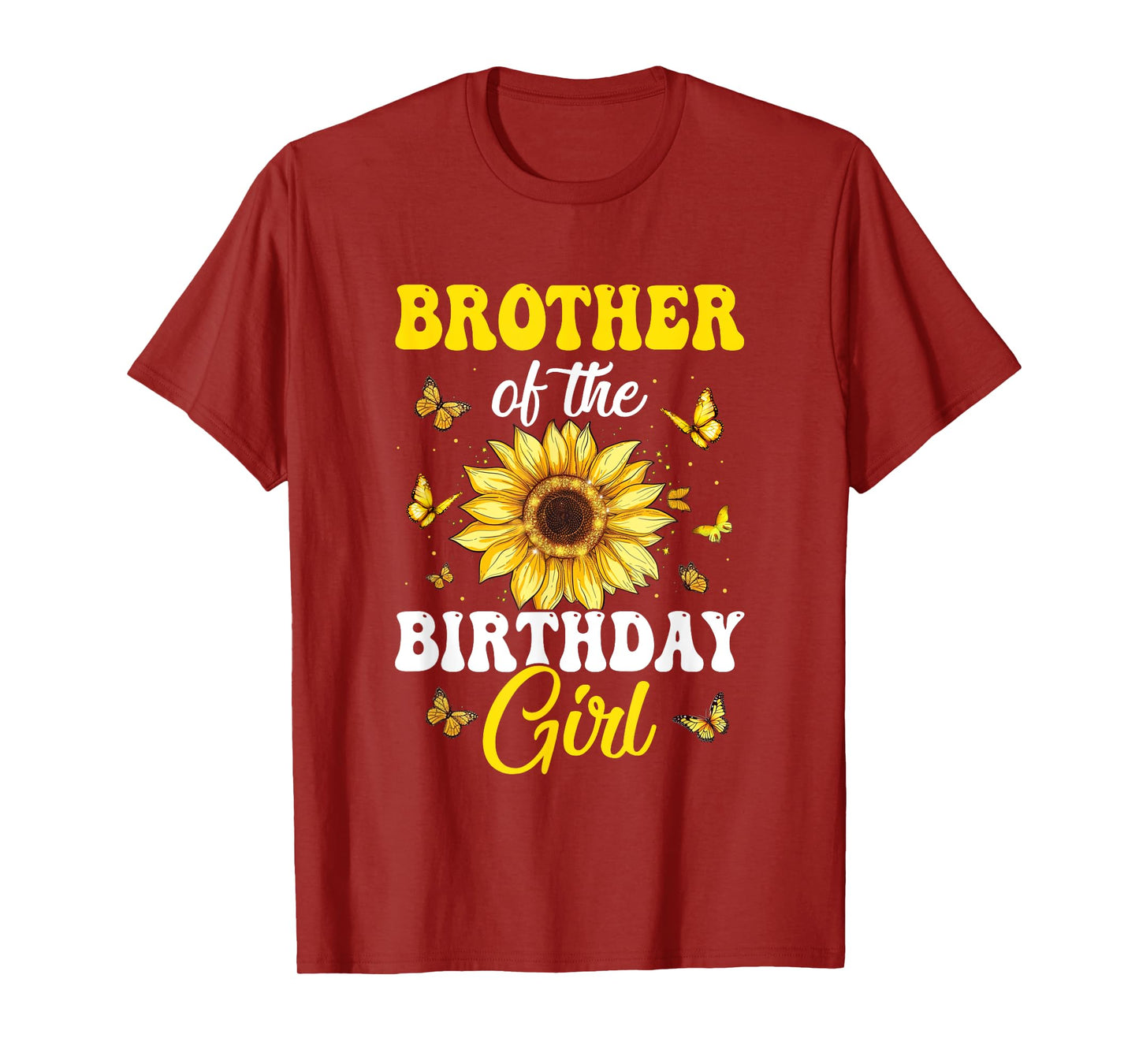 Brother Of The Birthday Girl Sunflower Party Family Matching T-Shirt
