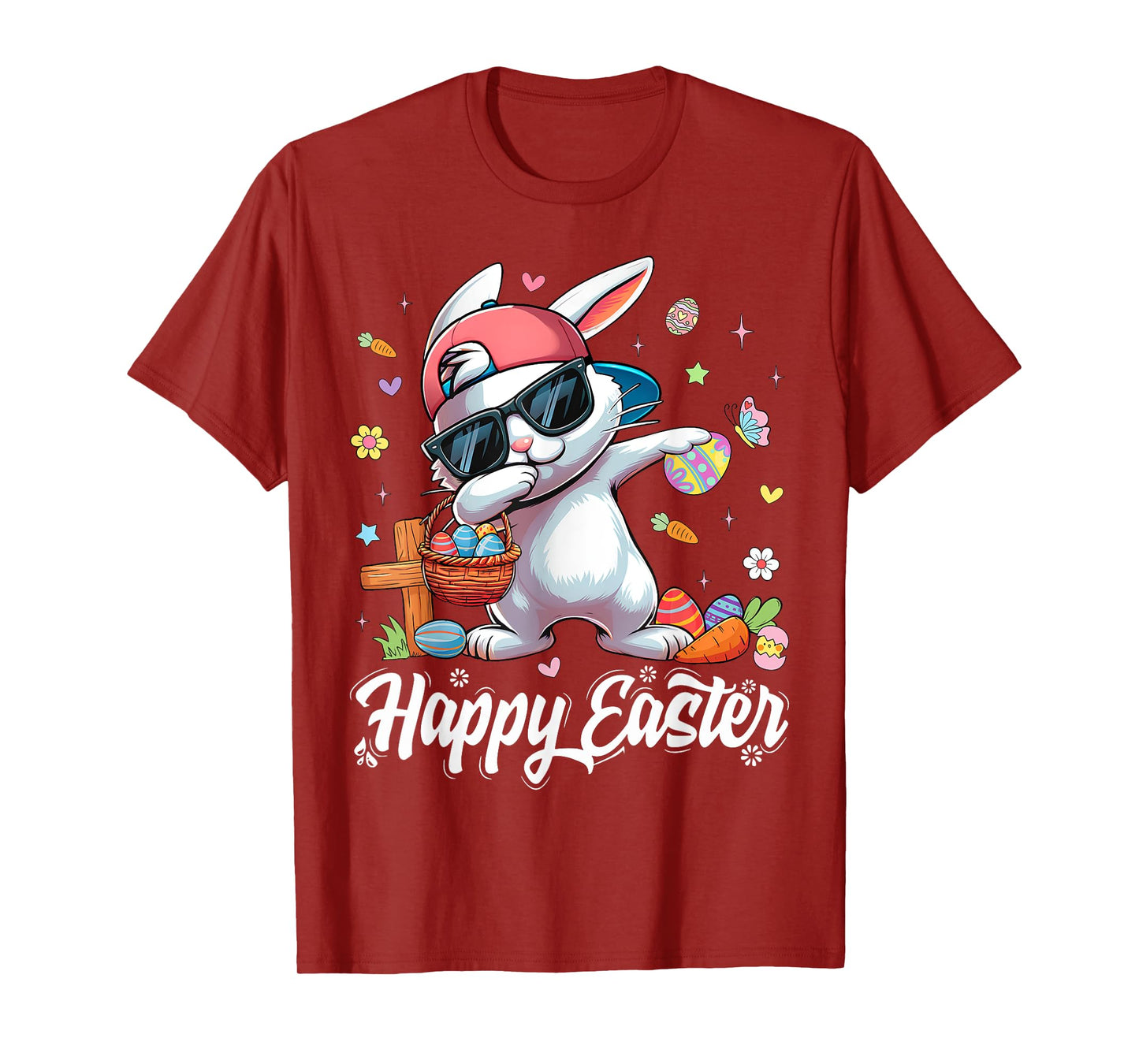 Happy Easter Funny Dabbing Bunny Rabbit Easter Day Girl Kids T-Shirt