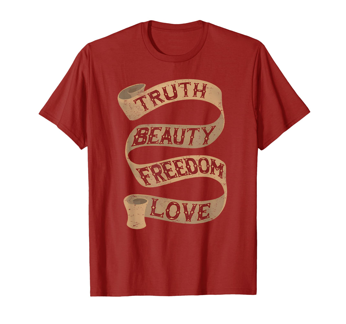 Truth Vintage Freedom Beauty Truth Love Jesus Christian Tee T-Shirt