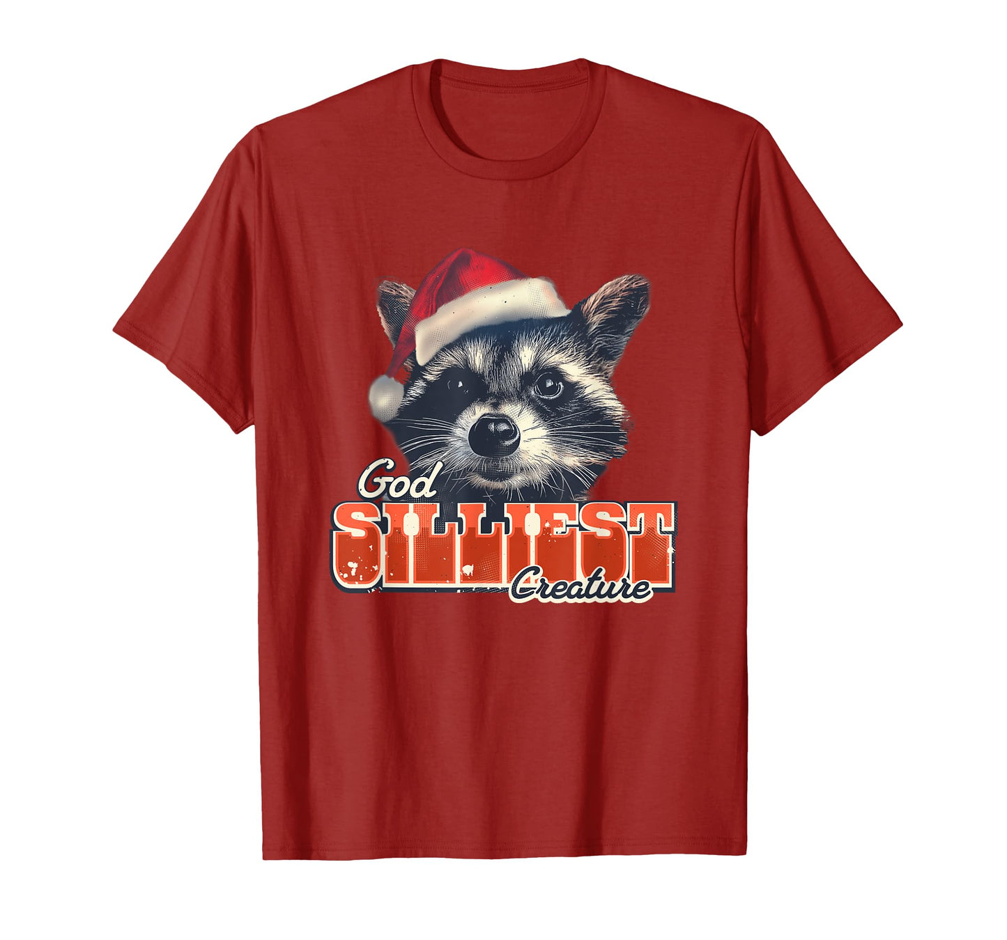 God Silliest Creature Funny Christmas Raccoon T-Shirt