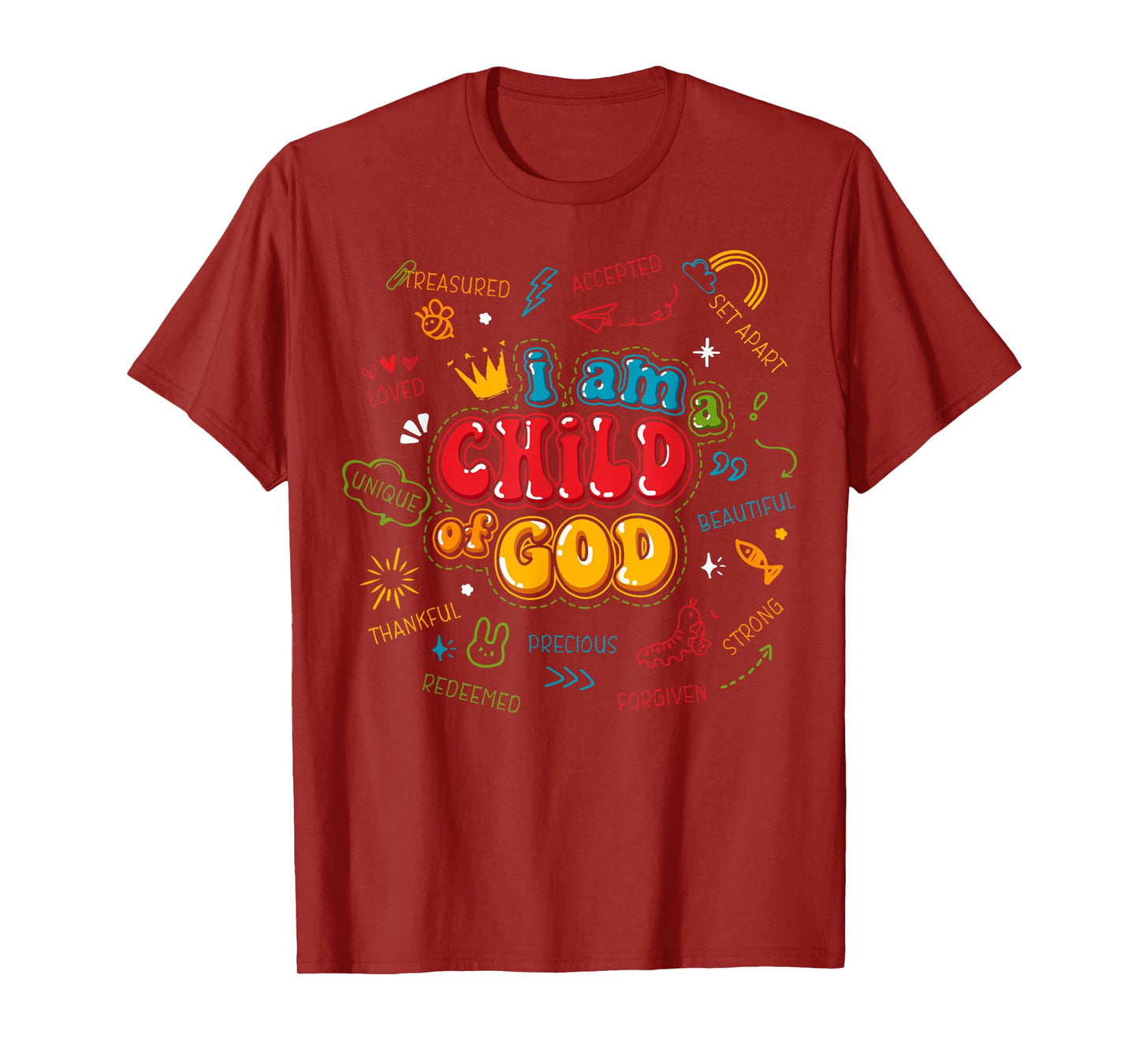 I Am a Child of God Christian Faith Kids Bible Verse T-Shirt