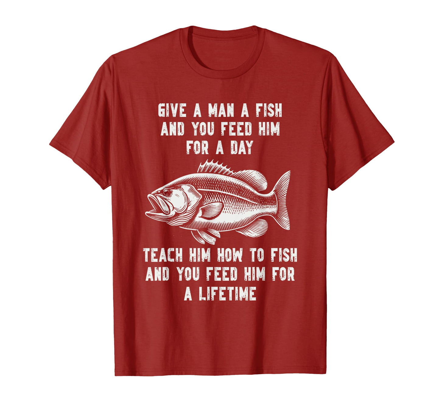 Funny fishing lao tzu fisherman fish bass dad trout chinese T-Shirt