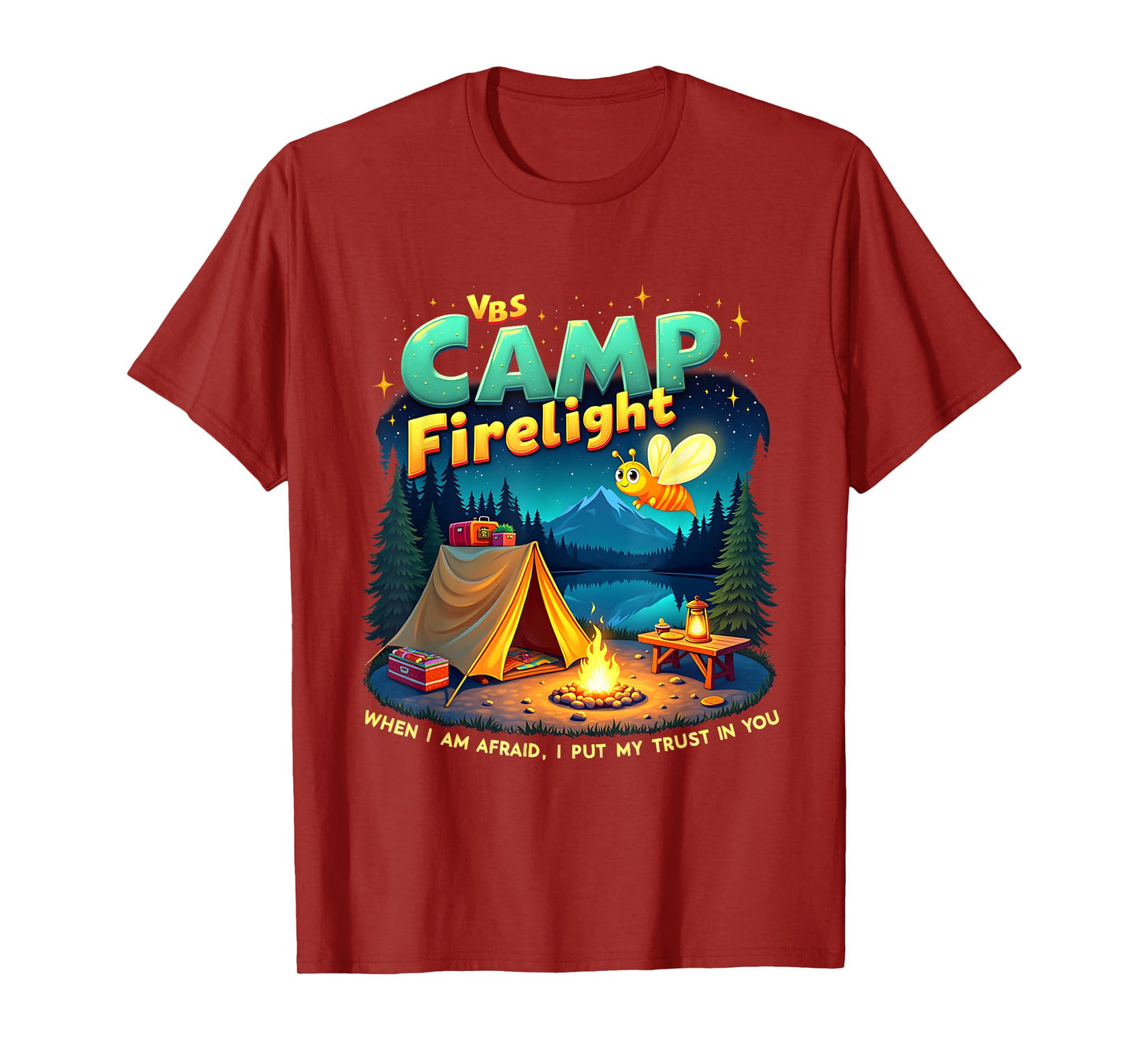 2025 Camp Firelight Camp VBS Vacation Bible School Firework T-Shirt