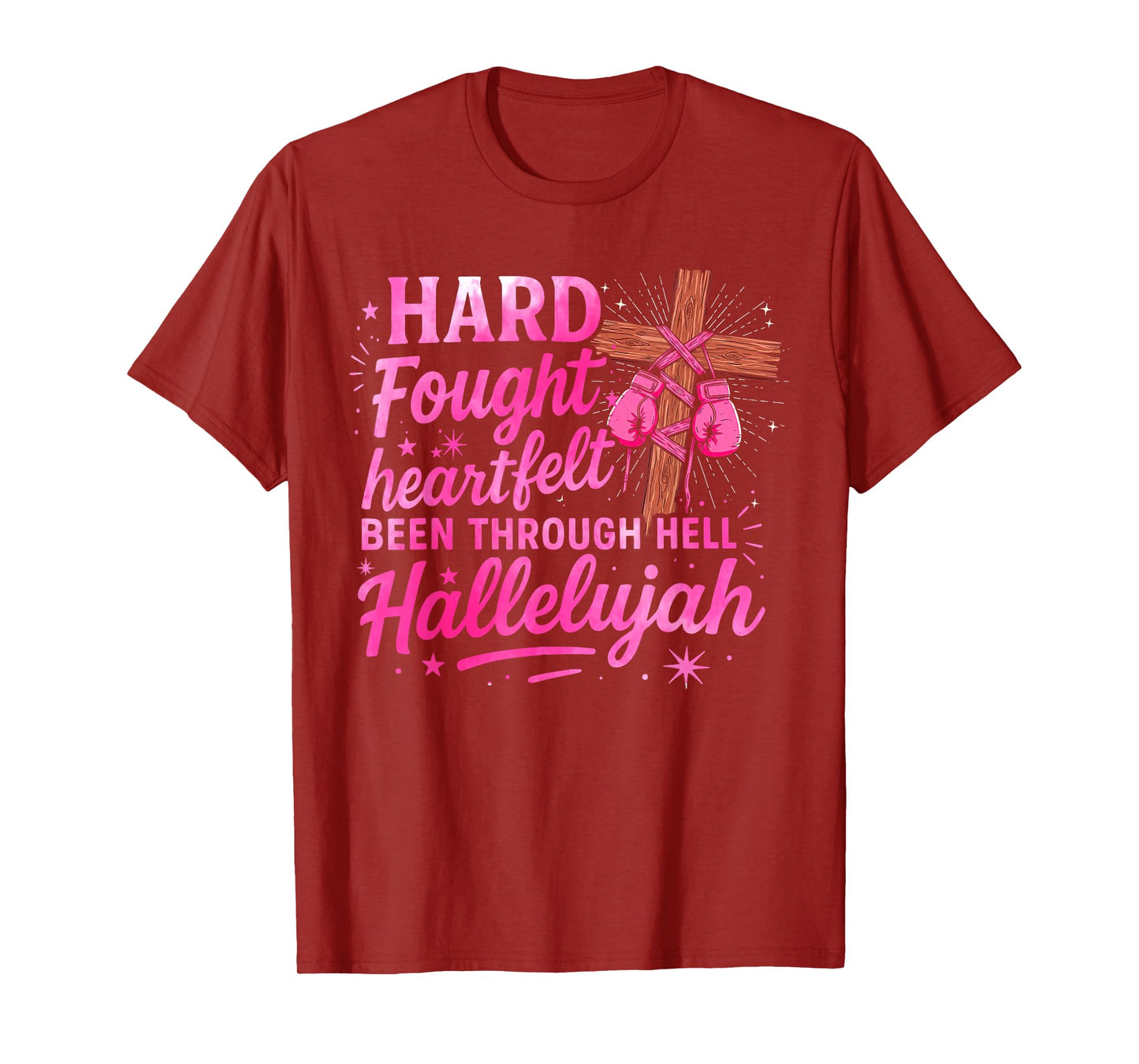 Brandon Hard Fought Hallelujah Praise Jesus Lake Funny T-Shirt