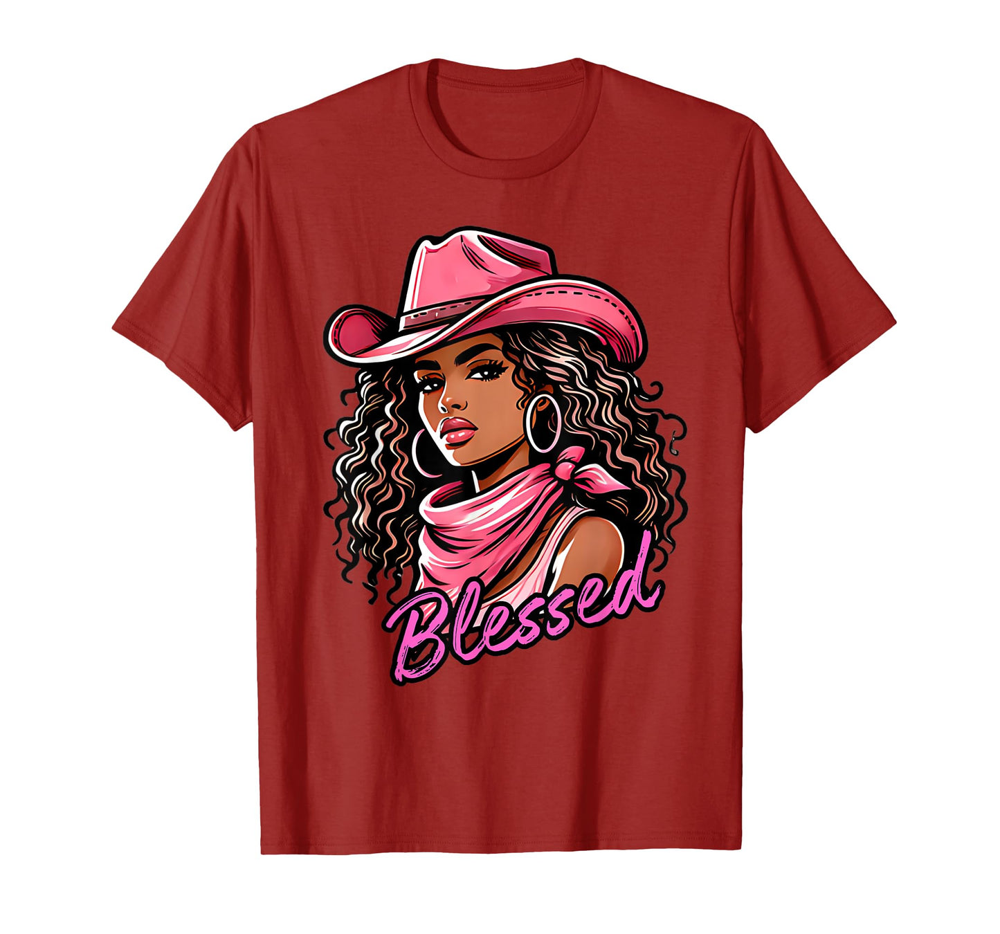 Blessed Black Cowgirl Western Swag African Christian Woman T-Shirt