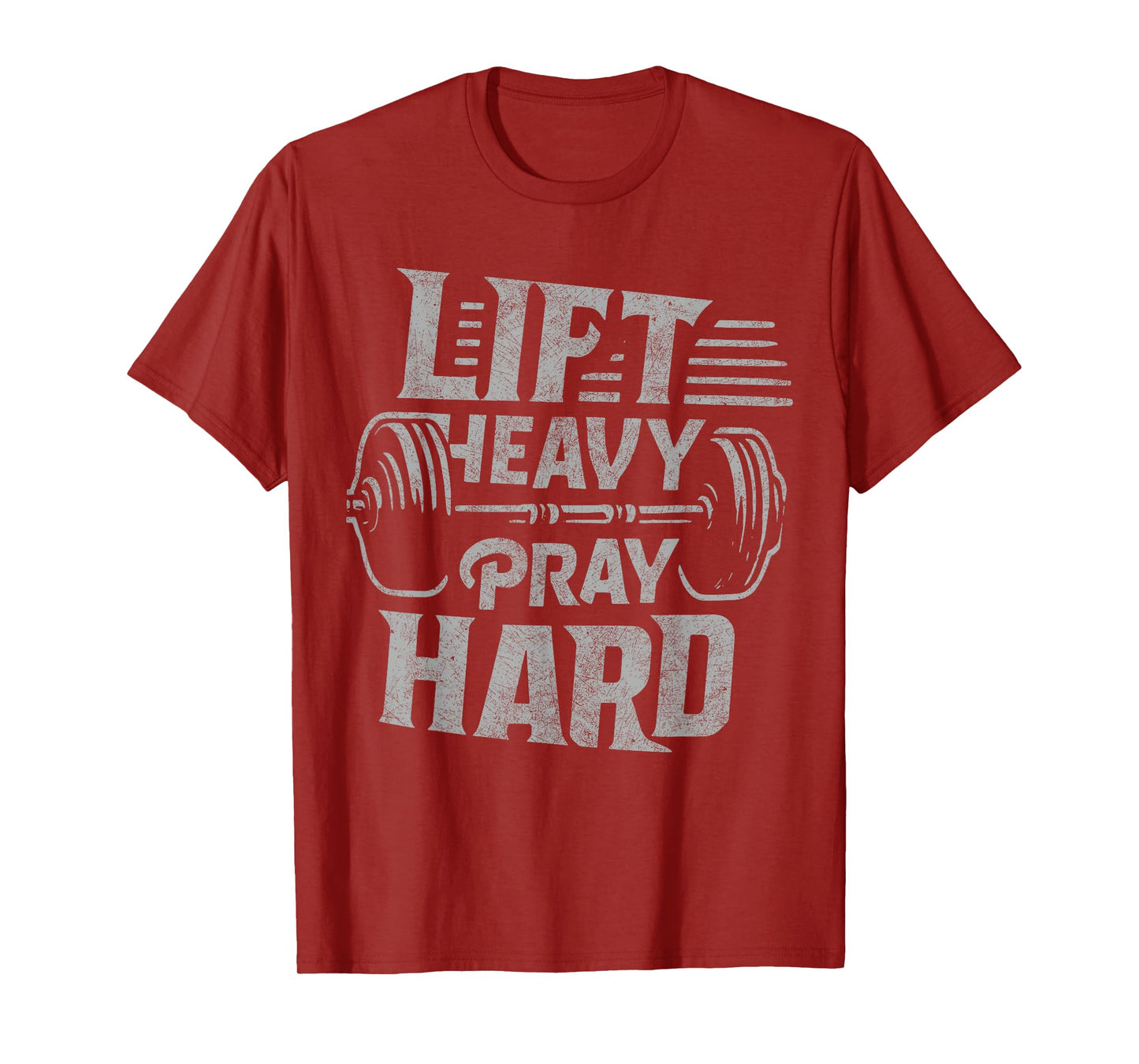 Lift Heavy Pray Hard Gym Jesus Christian For Christian T-Shirt