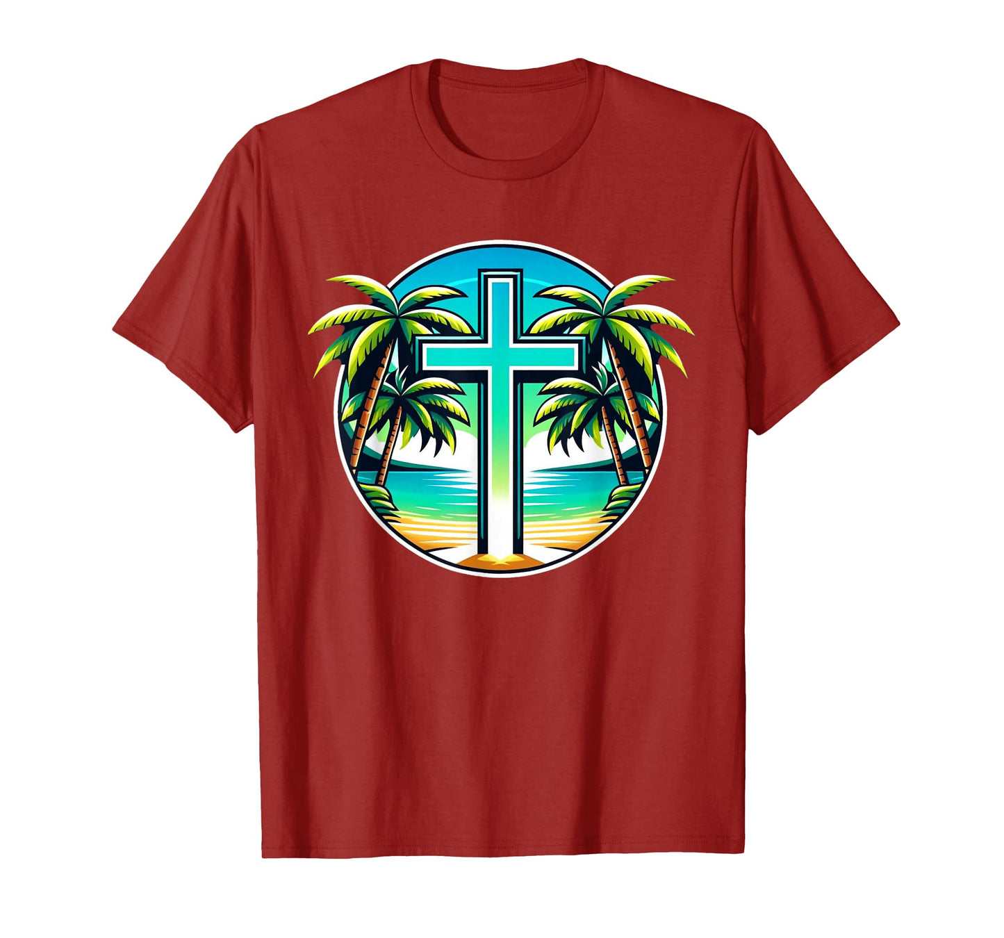 Christian Summer Vacation Island Beach Design T-Shirt