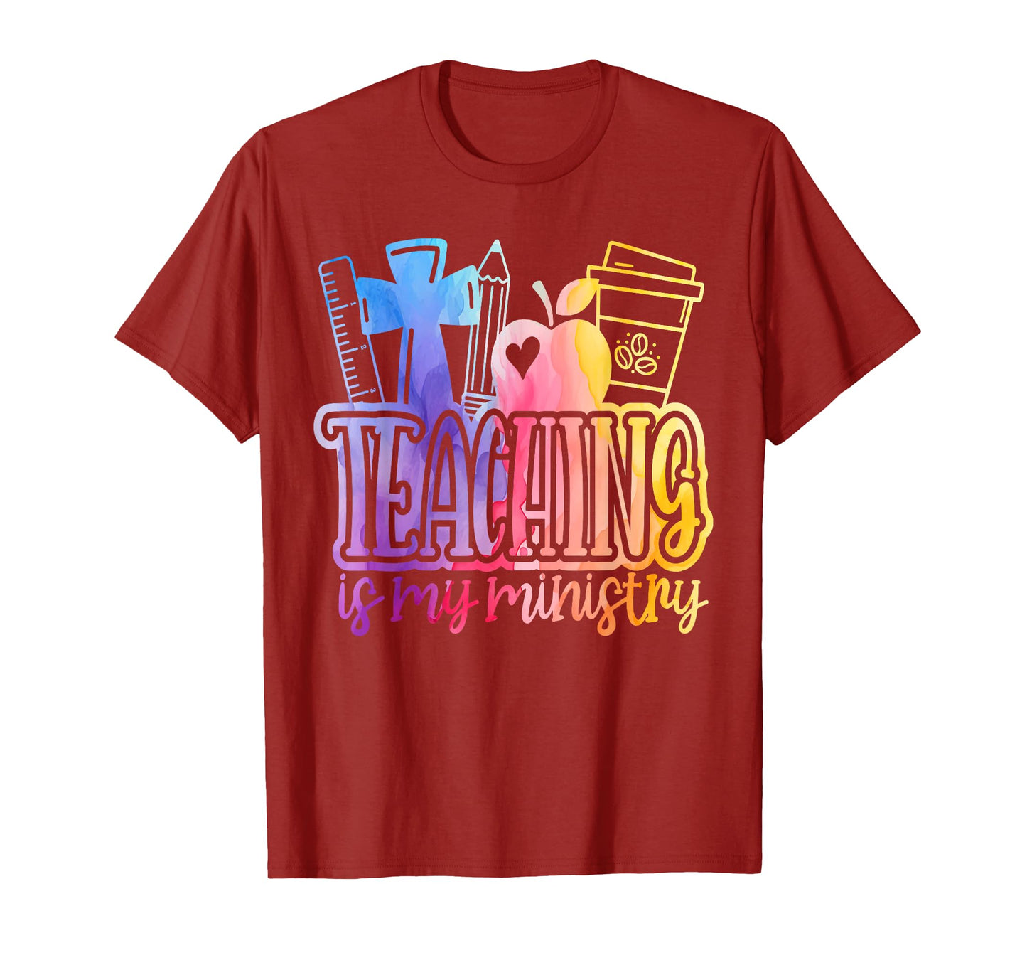 Teaching is My Ministry Flower Jesus Christian Teacher T-Shirt