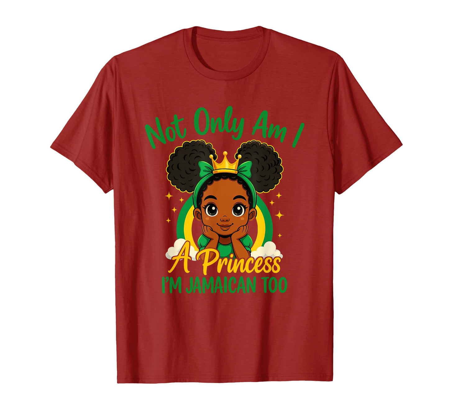 Not Only Am I A Princess I'm Jamaican Too Afro Kids Pride T-Shirt