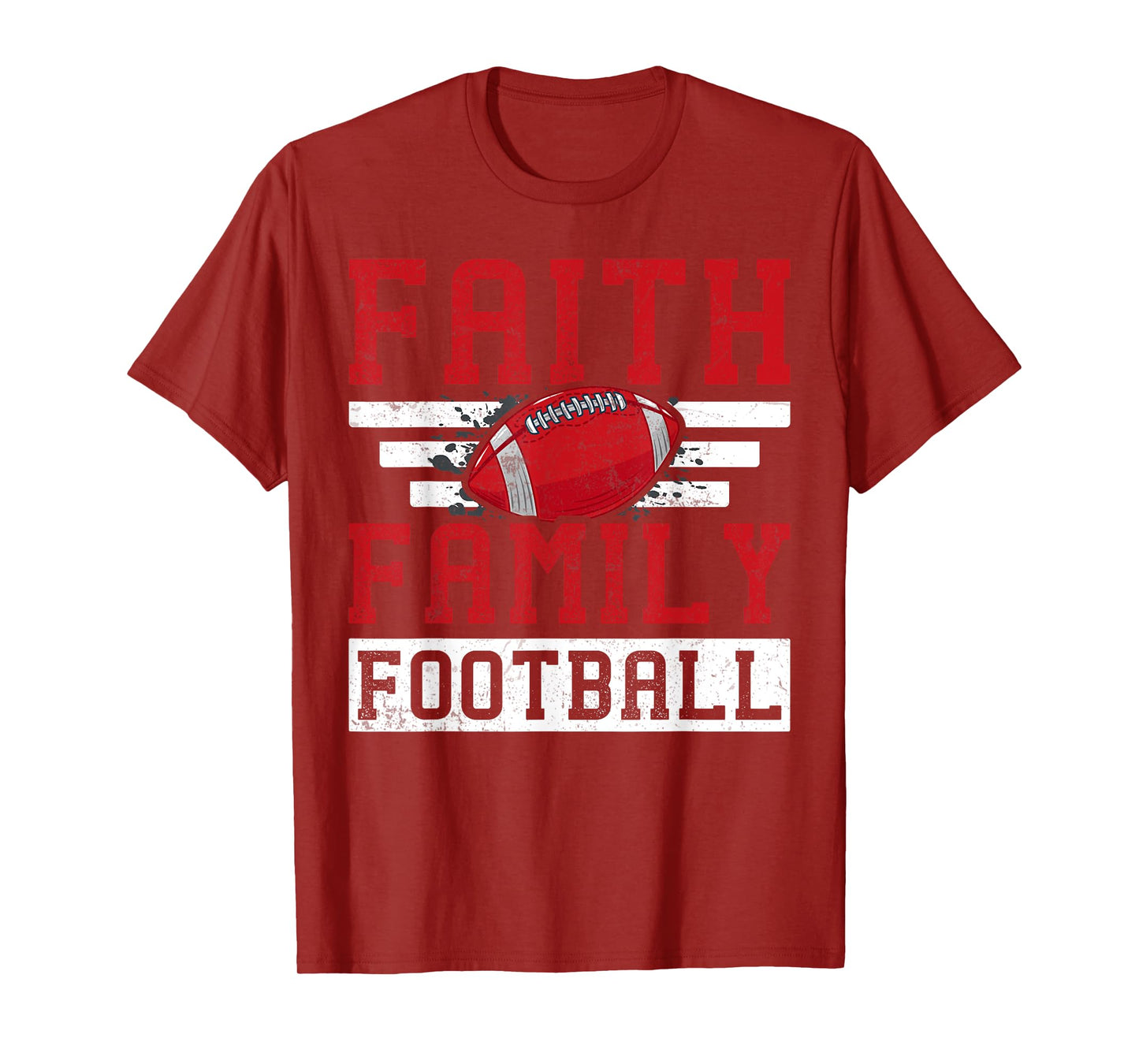 Faith Family Football Sports Team Players Game Jesus T-Shirt