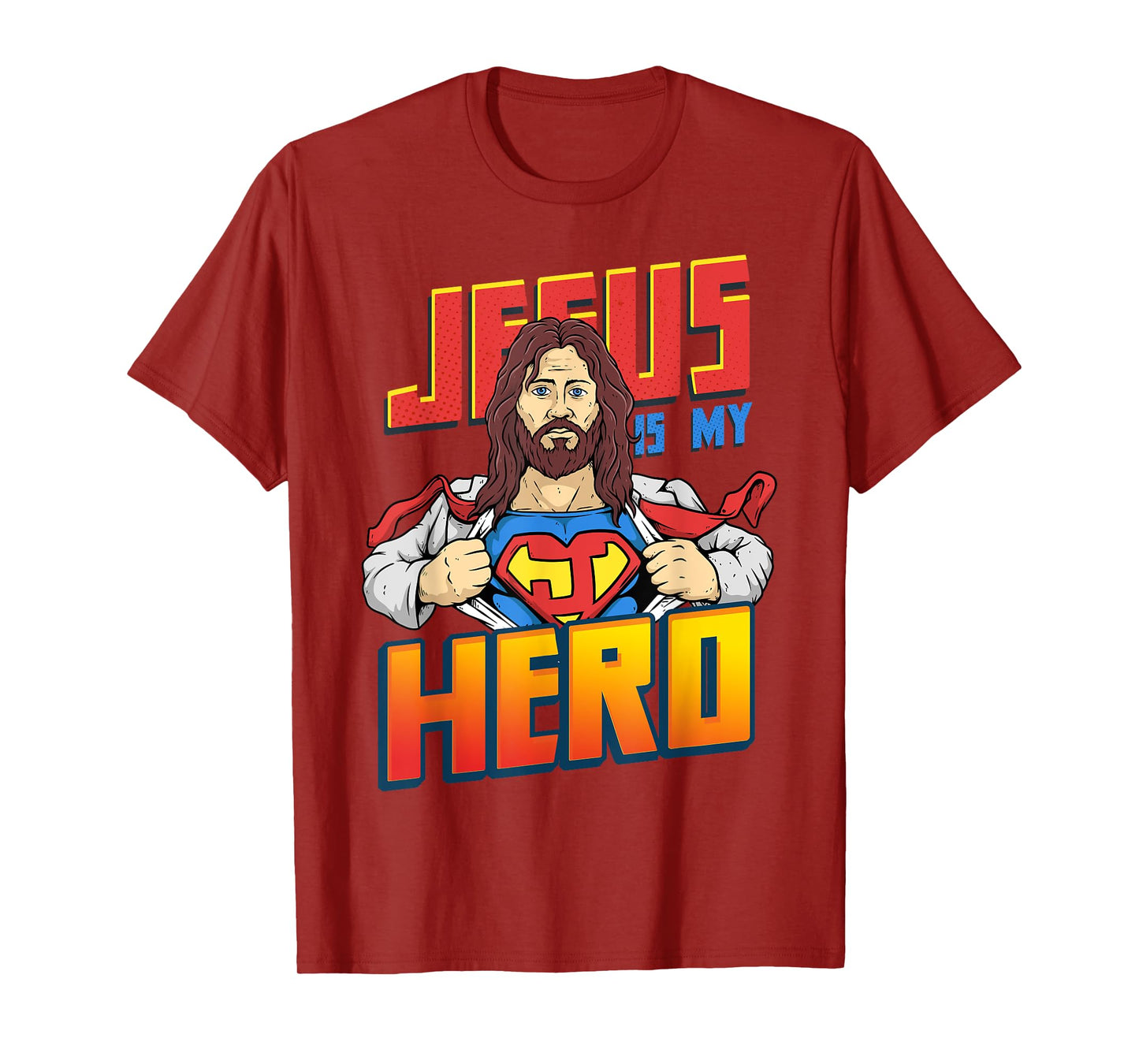 Jesus Is My Superhero Shirt Religious Christian Catholic T-Shirt