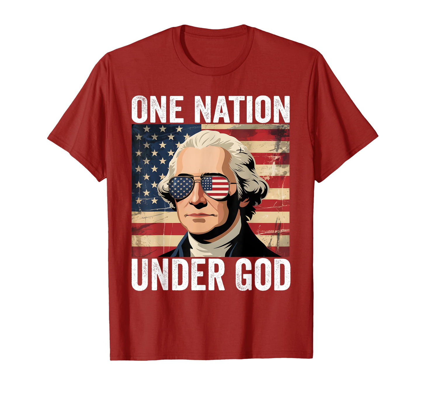 One Nation Under God 4th of July Fourth of July Women Men T-Shirt