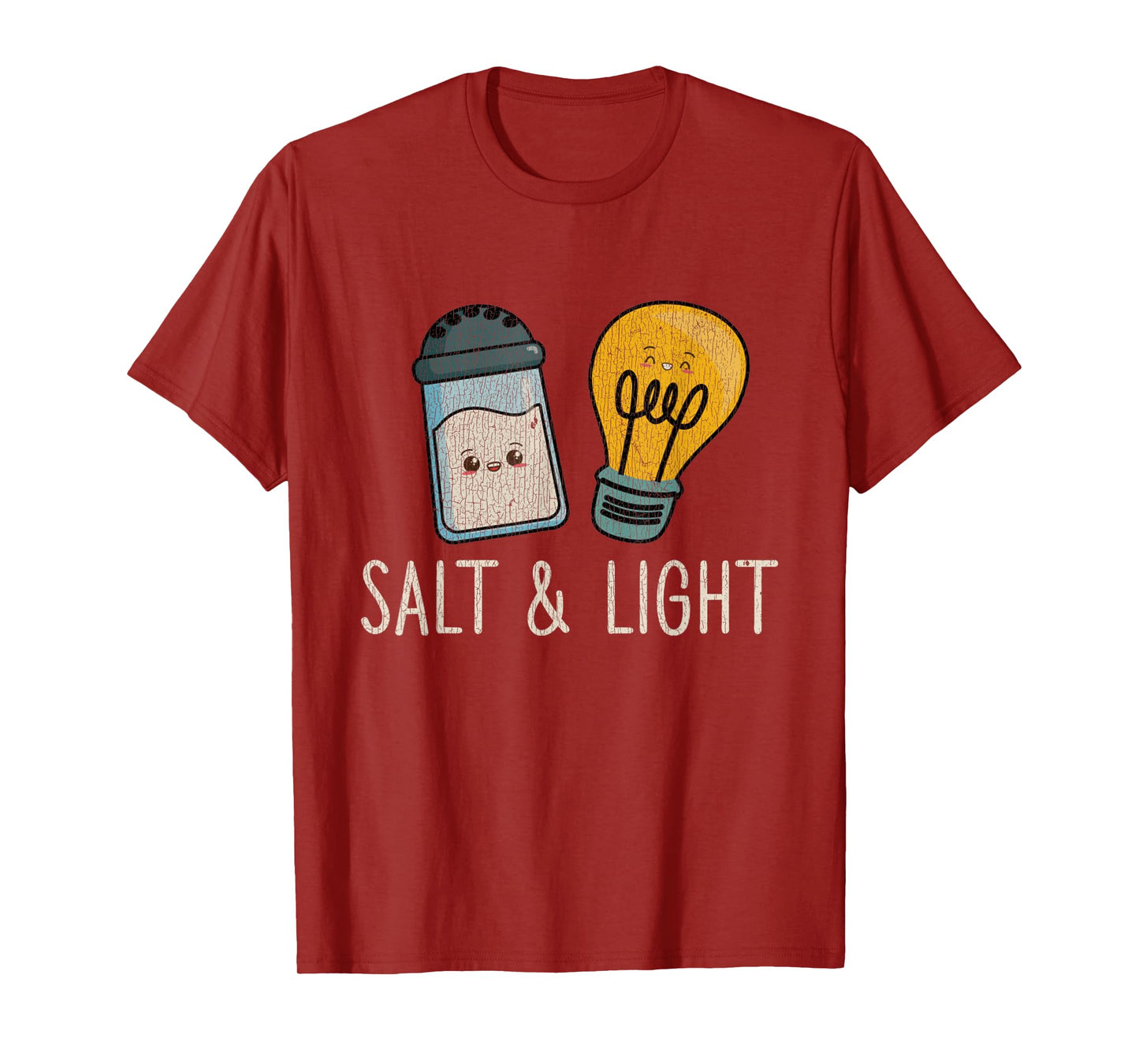 Vintage Cute Salt Light Bible Verse Matthew Proud Christian T-Shirt