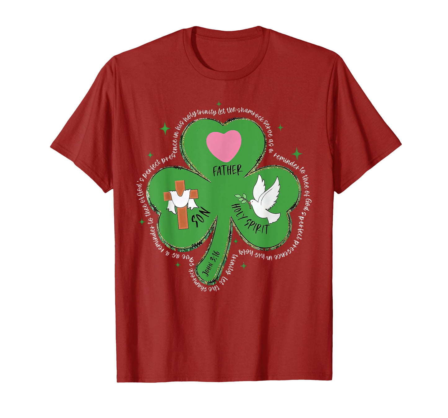 Shamrock Holy Trinity Father Son Holy Spirit Patrick Outfit T-Shirt