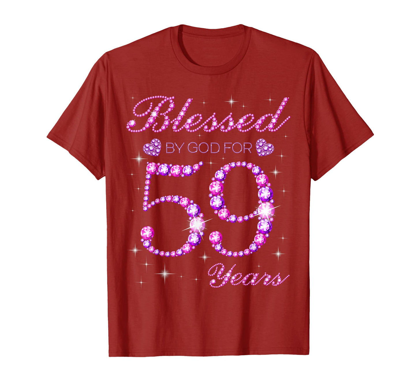 Blessed by God for 59 Years Old 59th Birthday Party T-Shirt