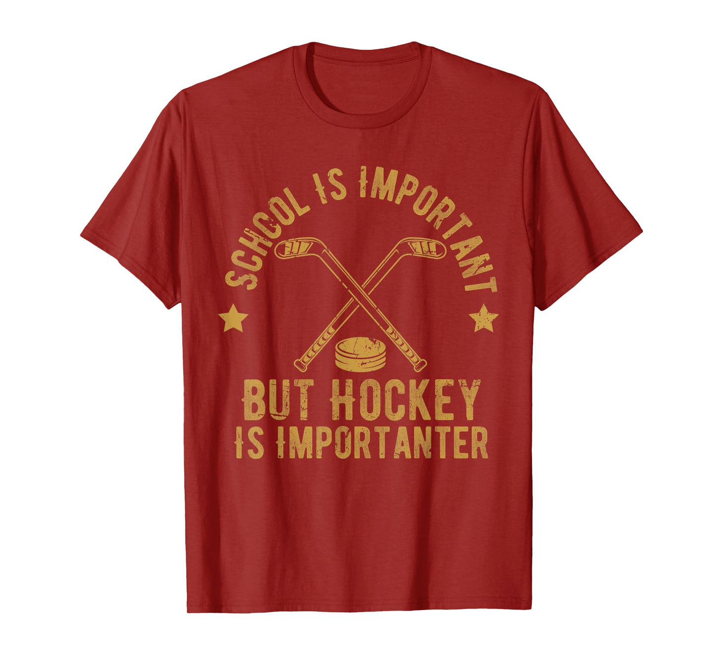 Funny Hockey School Is Important But Hockey is Importanter T-Shirt