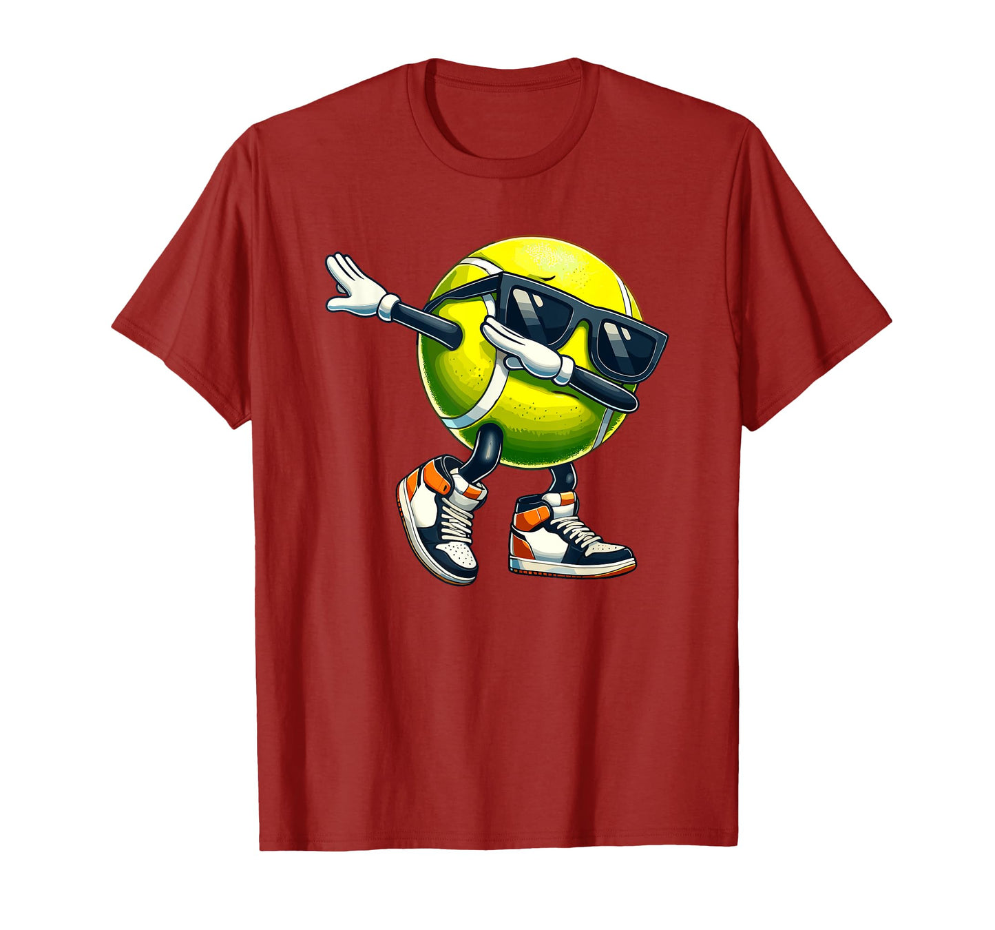 Dabbing Tennis Ball With Sunglasses Funny Sports Player T-Shirt