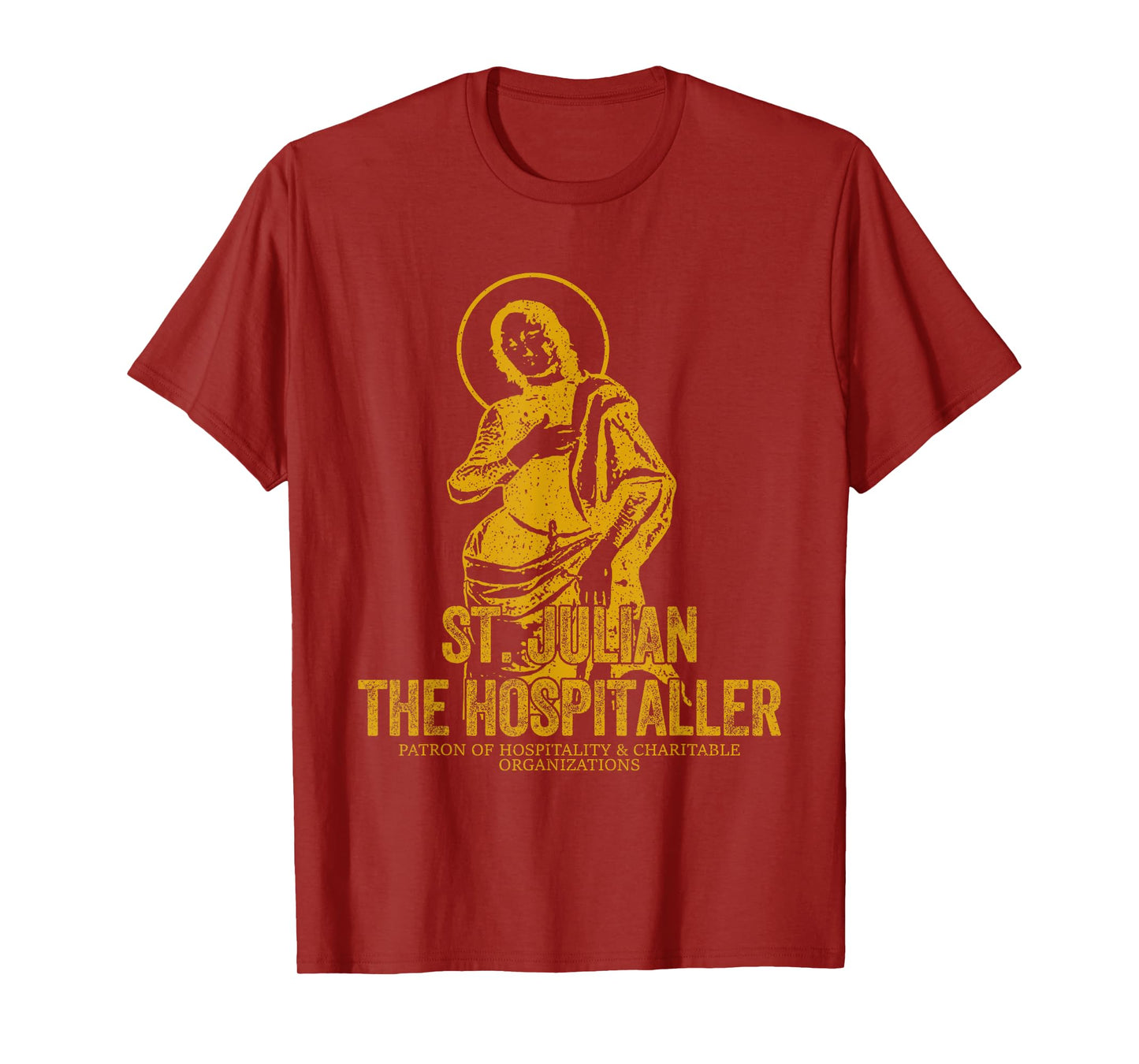 Catholicism Gold St. Julian The Hospitaller Christian Saint T-Shirt