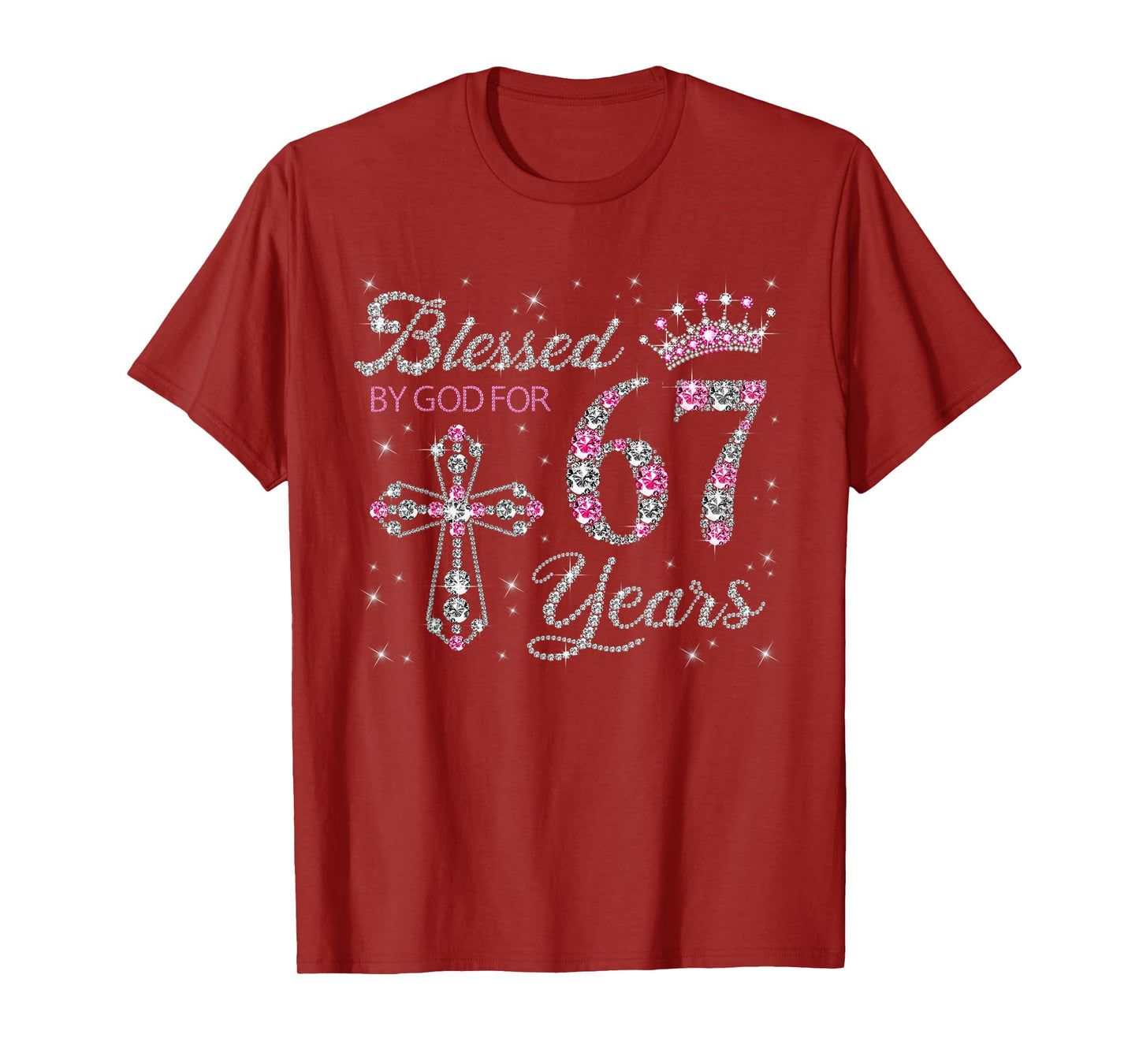 Blessed by God For 67 Years Old 67th Birthday Gift For Women T-Shirt