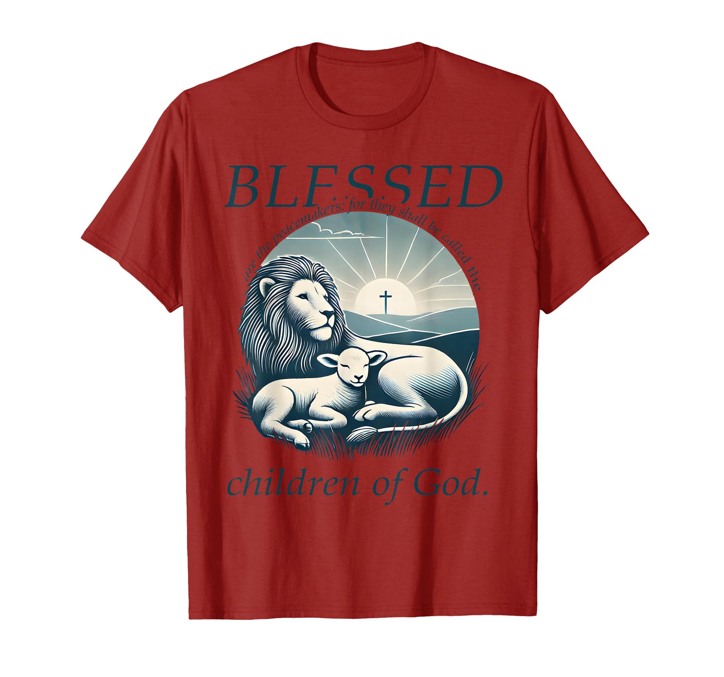 Catholic Jesus Bible Verse Tee Blessed Are The Peacemakers T-Shirt