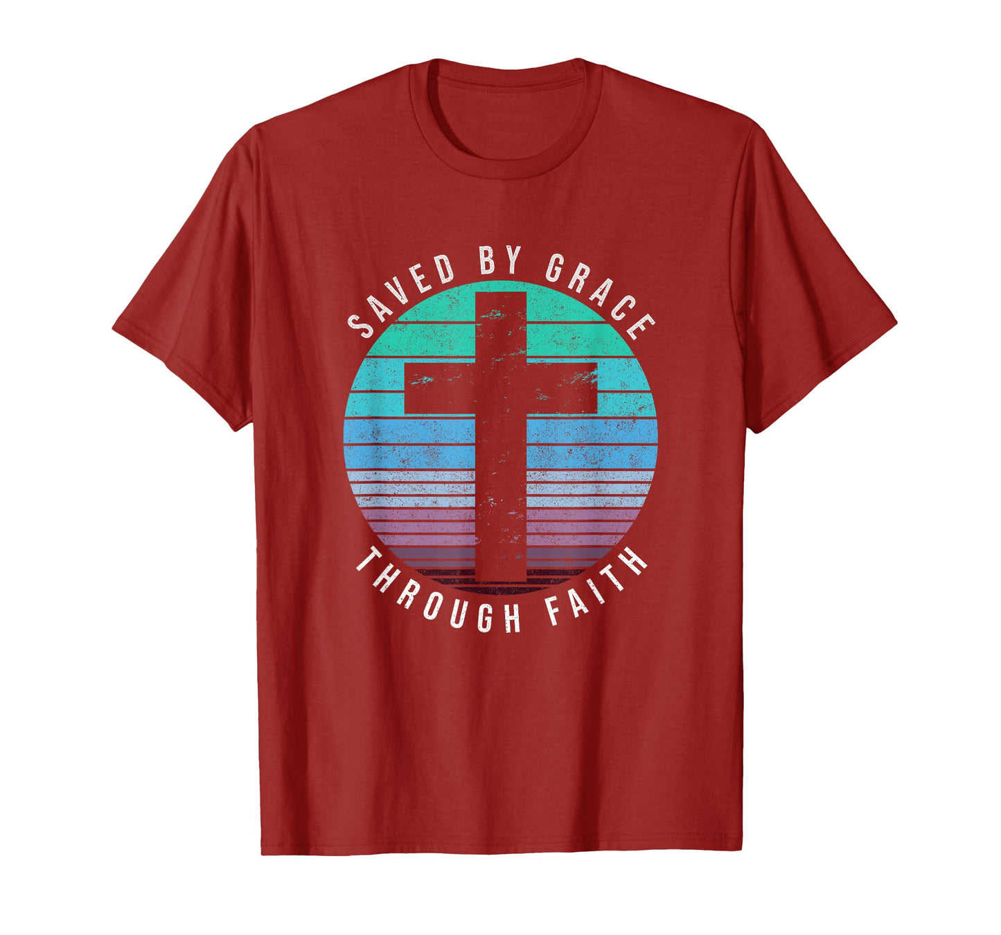 Saved By Grace Through Faith Ephesians 2:8 Bible Religious T-Shirt