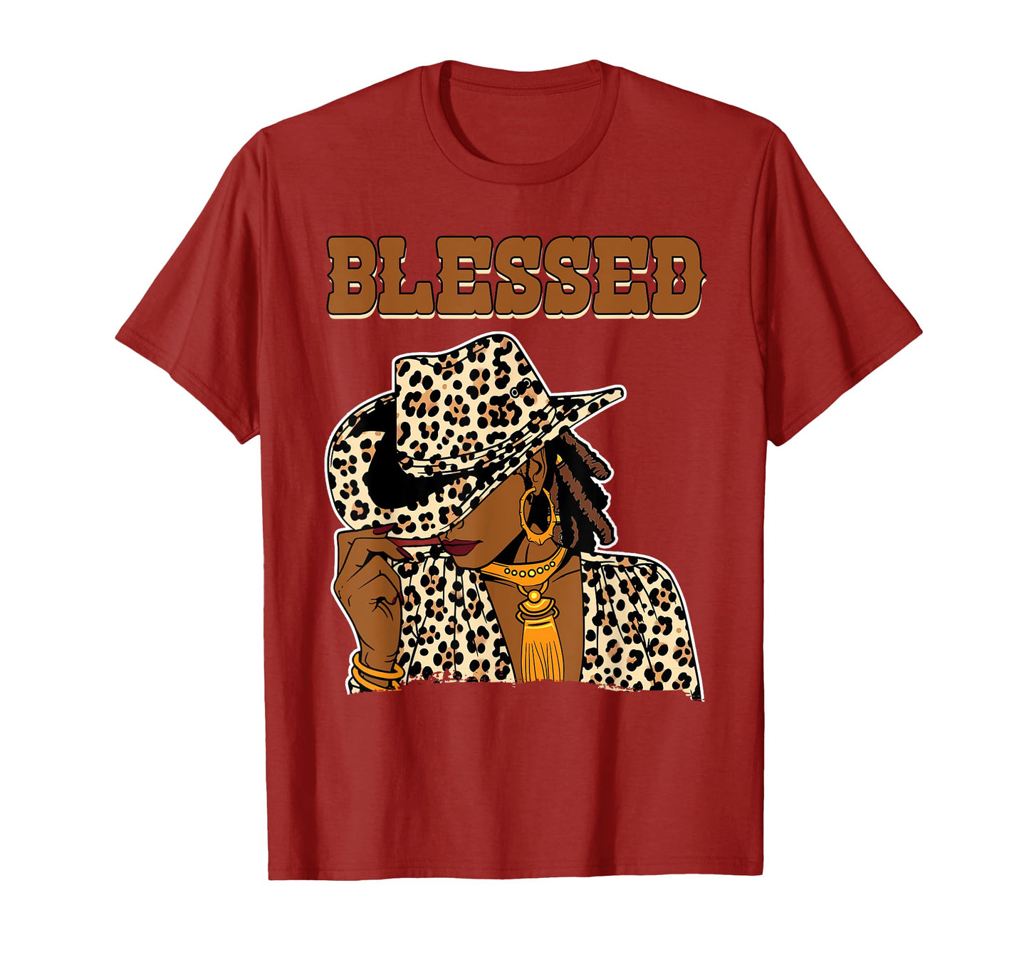 Blessed Cowgirl Black Western Swag African Christian Woman T-Shirt