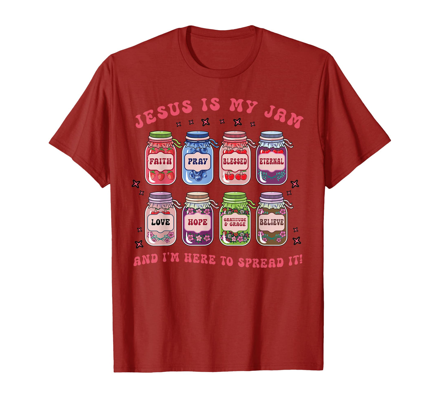 Funny Christian Jesus is My Jam Here to Spread Bible Faith T-Shirt