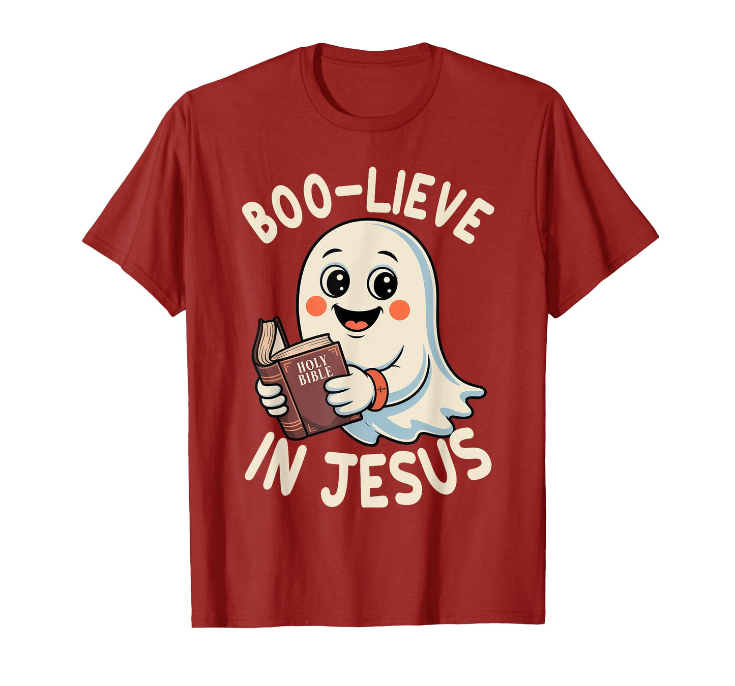 Boo-Lieve In Jesus Christian Halloween T-Shirt