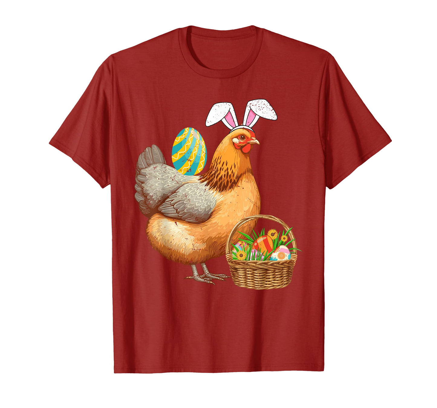Cute Chicken & Bunny Ears Easter Egg Easter Day Boys Girls T-Shirt