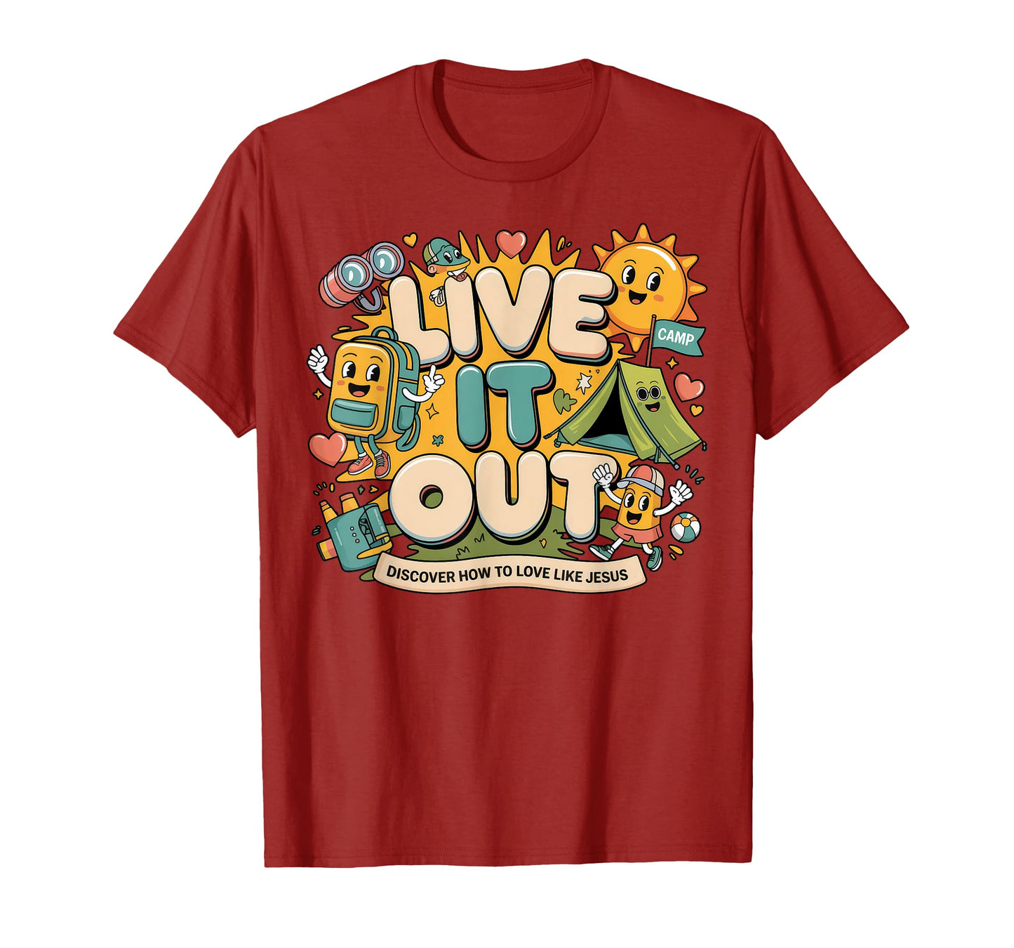 Live It Out Bible School Vbs 2025 Christian Youth Camp Jesus T-Shirt