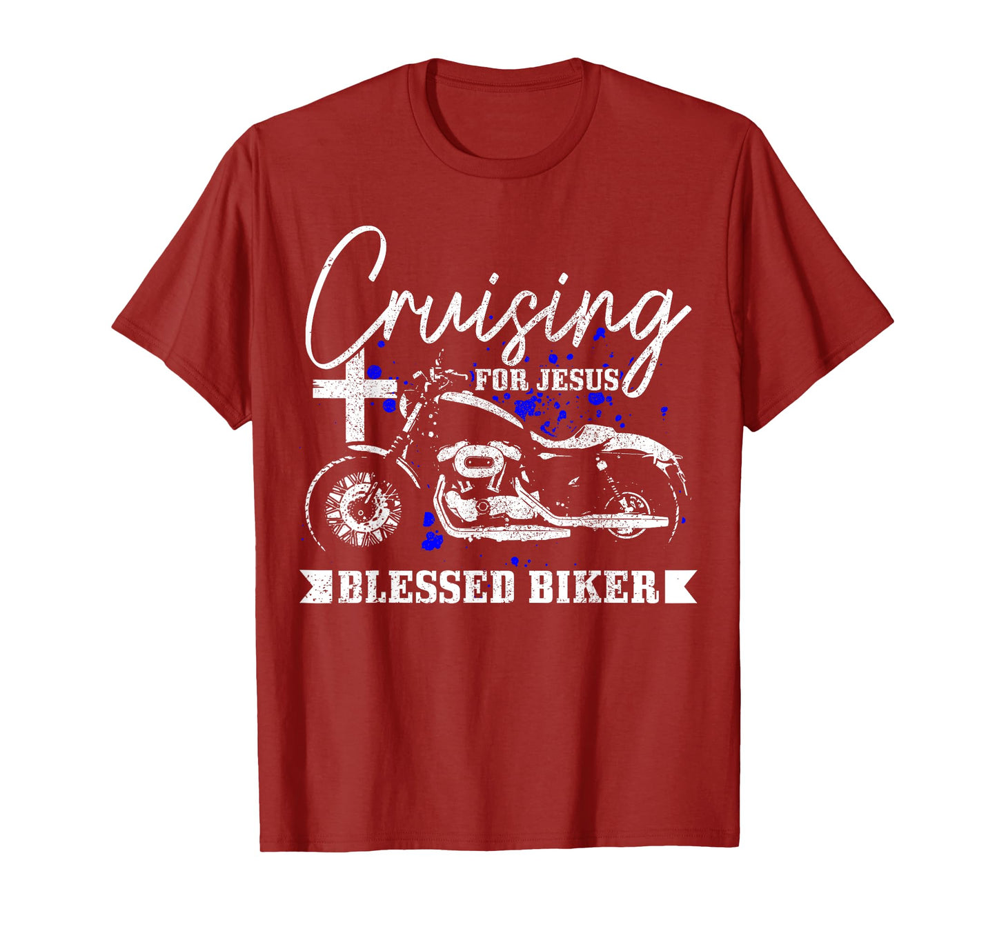 Christian Biker Cruising For Jesus Vintage Motorcycle T-Shirt