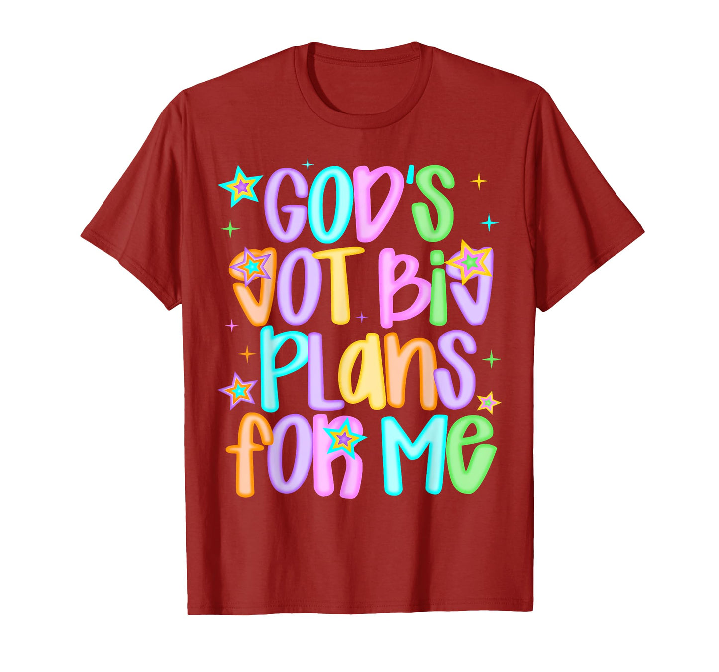 God's Got Big Plans For Me Religious Christian Prayer Kids T-Shirt
