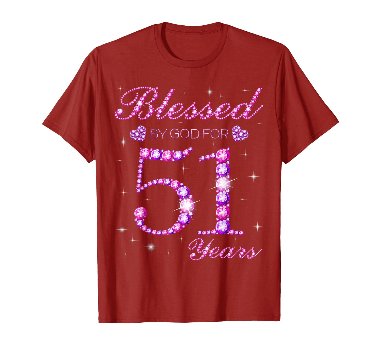 Blessed by God for 51 Years Old 51st Birthday Party T-Shirt