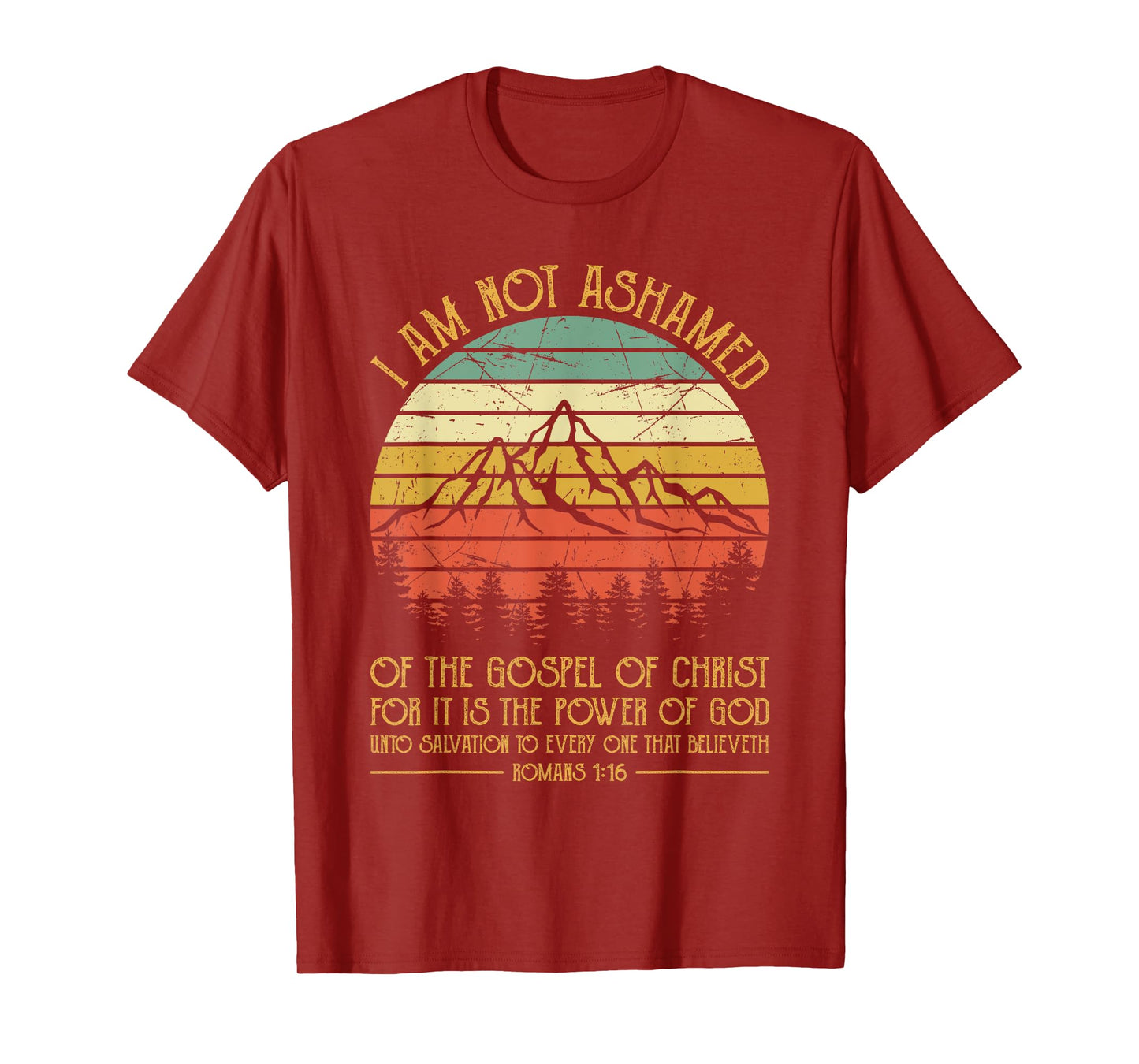 I Am Not Ashamed Of The Gospel Jesus Christian Retro Vintage T-Shirt