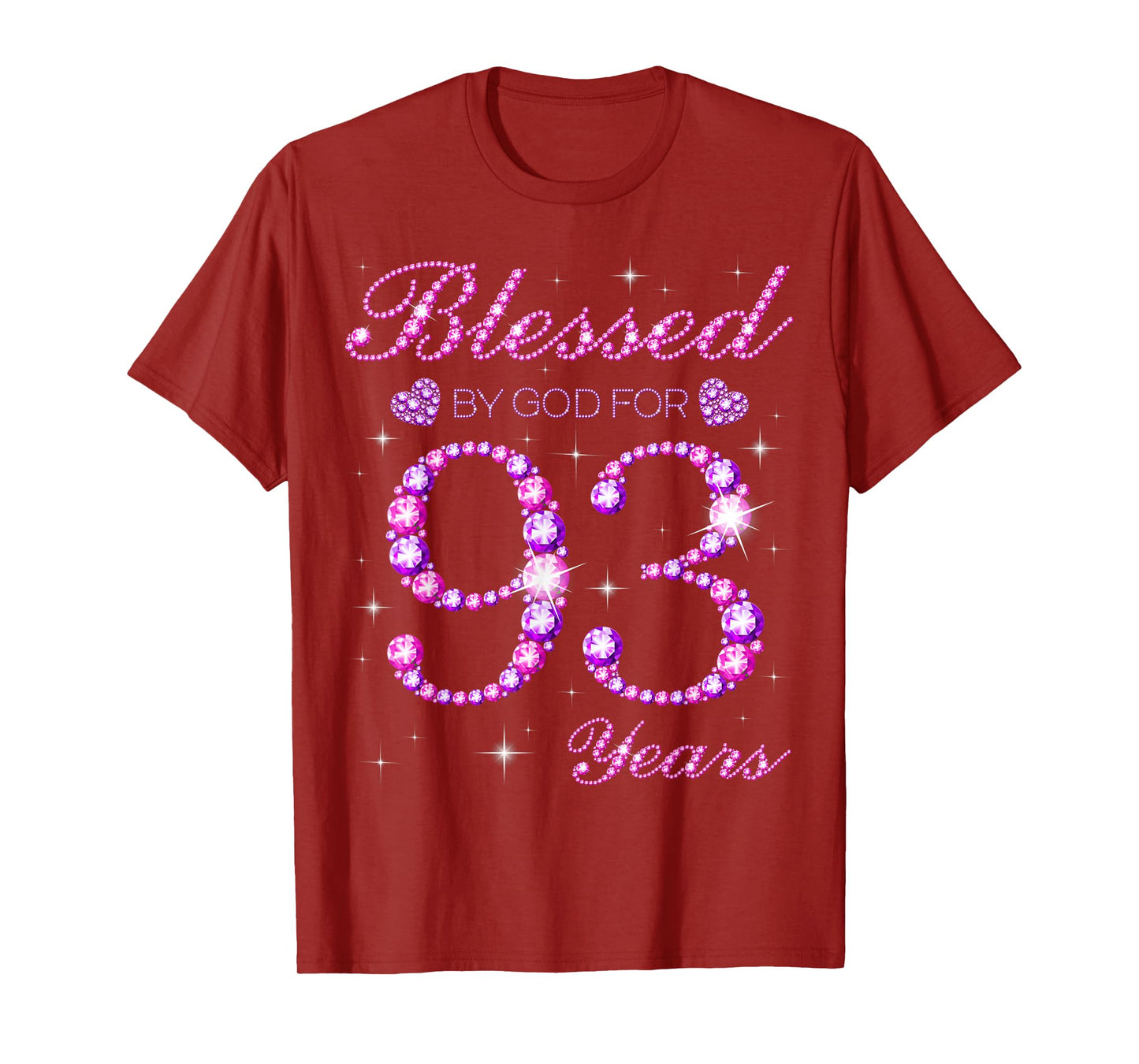 Blessed by God for 93 Years Old 93rd Birthday Party T-Shirt