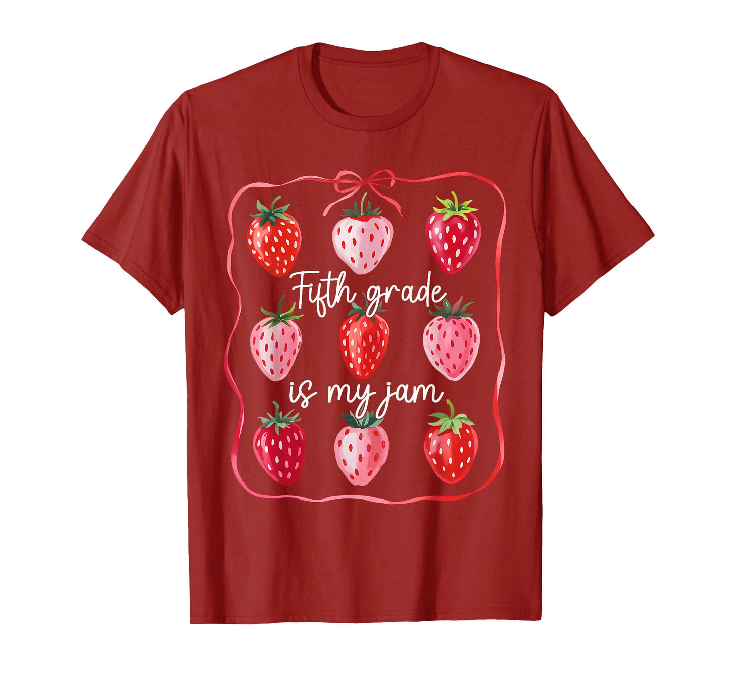 Fifth Grade Is My Jam Strawberry 5th Grade Back To School T-Shirt