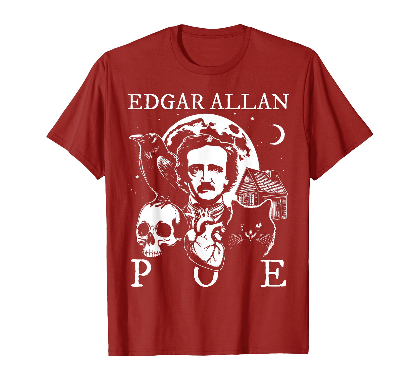 Edgar Allan Poe Poems Quotes Raven Literature T-Shirt
