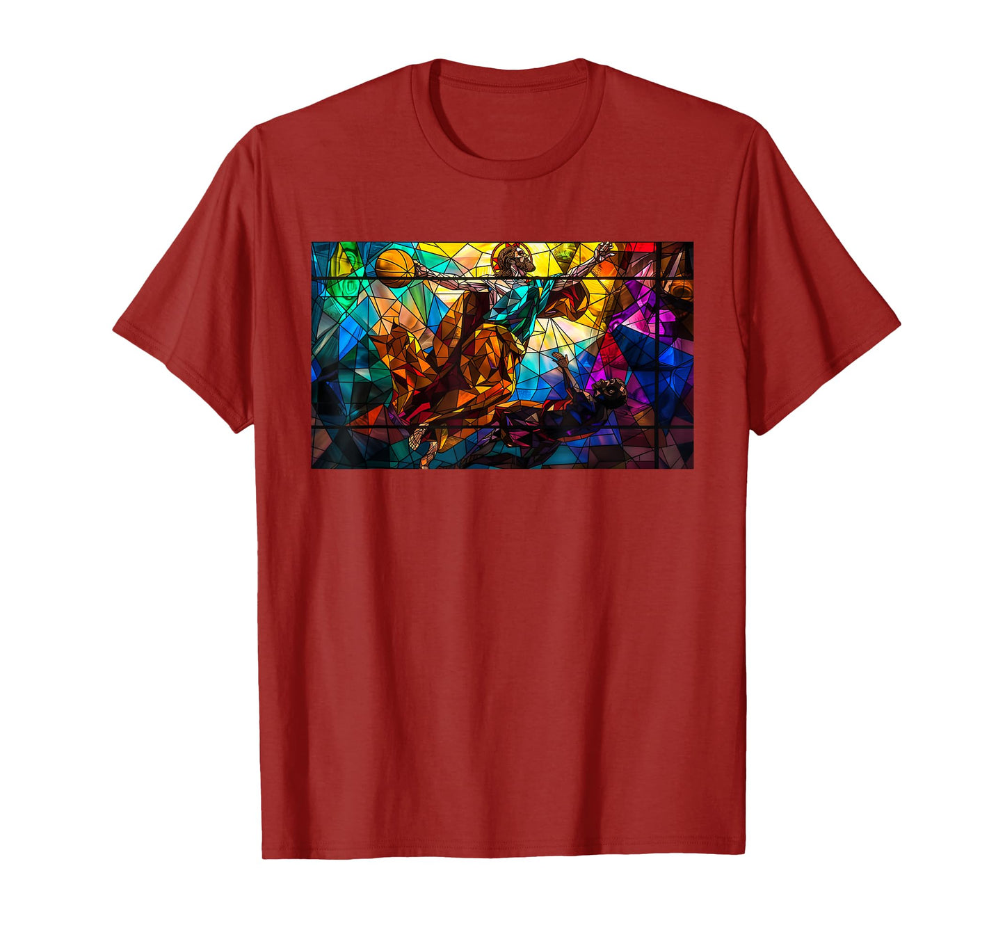 Funny Jesus Dunking Over The Devil Christian T-Shirt