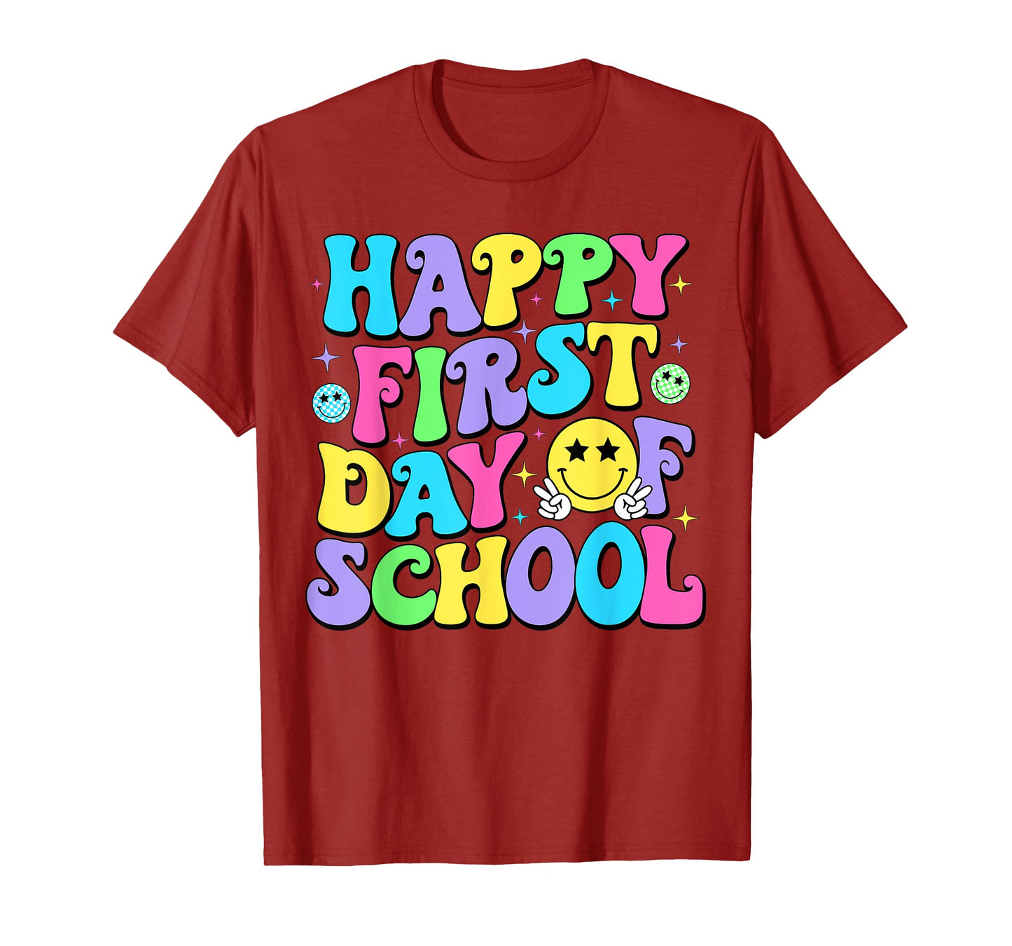Happy First Day Of School Shirts Teacher Kids Back To School T-Shirt